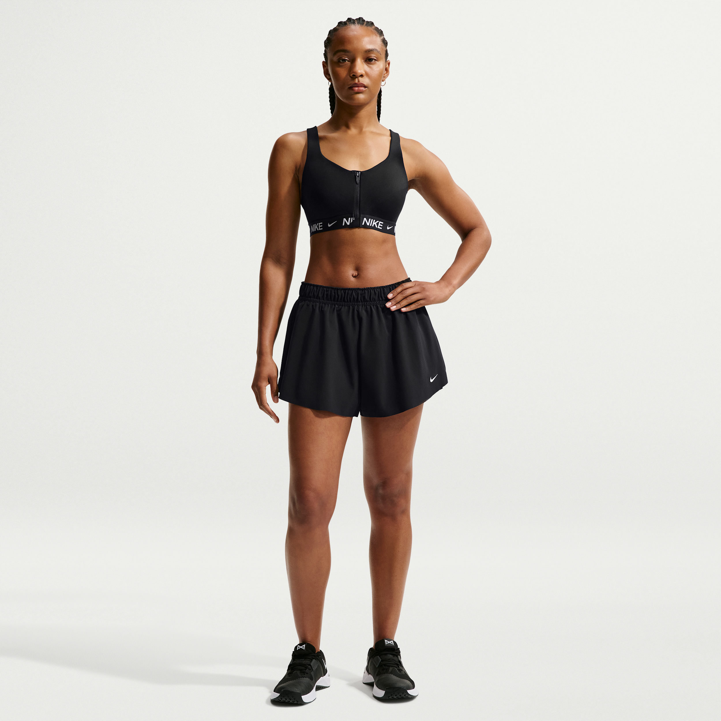Nike Women's One Repel Mid-Rise 3" Brief-Lined Shorts in Black | IM7050-010