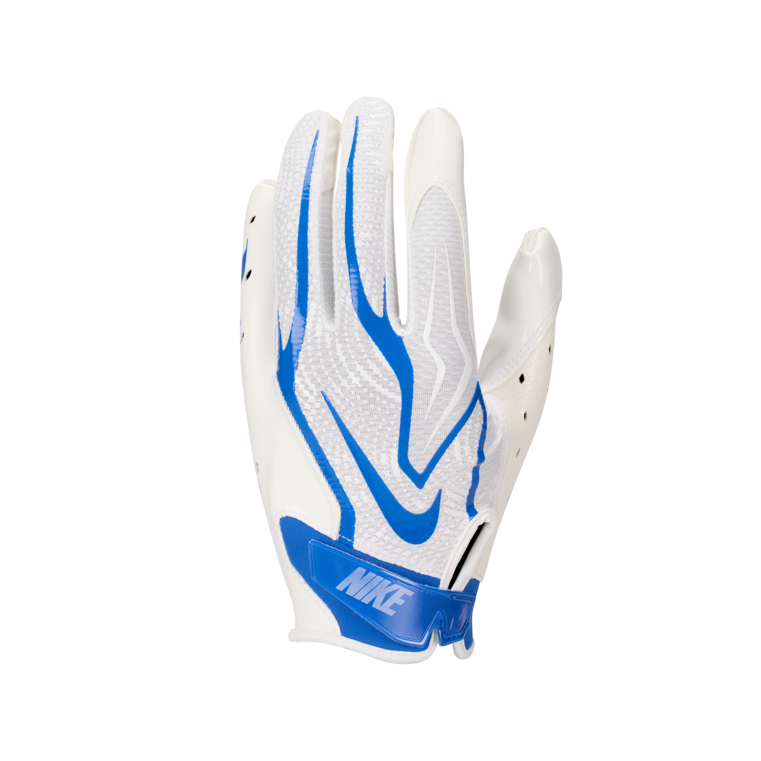 Nike Adult Vapor Jet 9.0 Football Gloves, Men's, Small, White/White/Game Royal