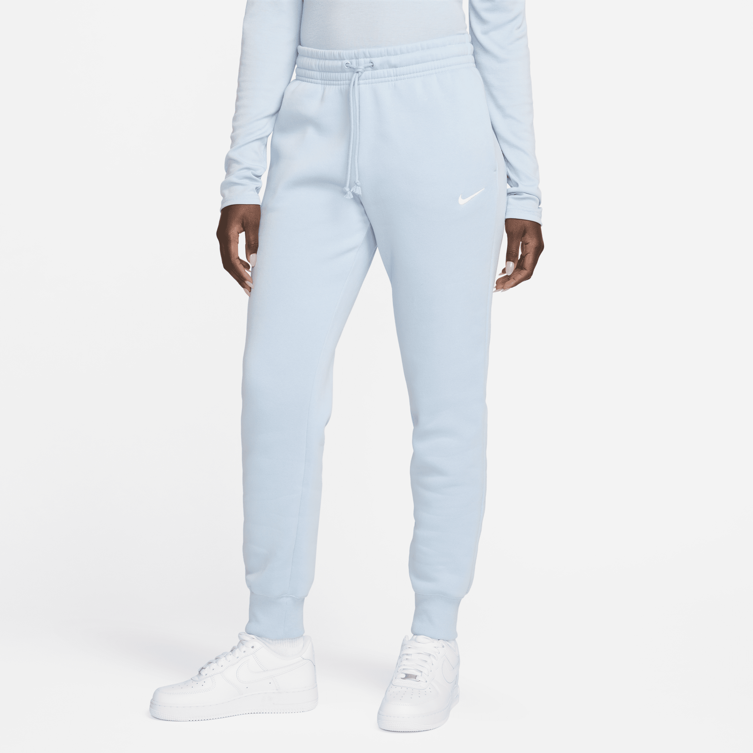 Shop Nike Women's  Sportswear Phoenix Fleece Mid-rise Sweatpants In Blue