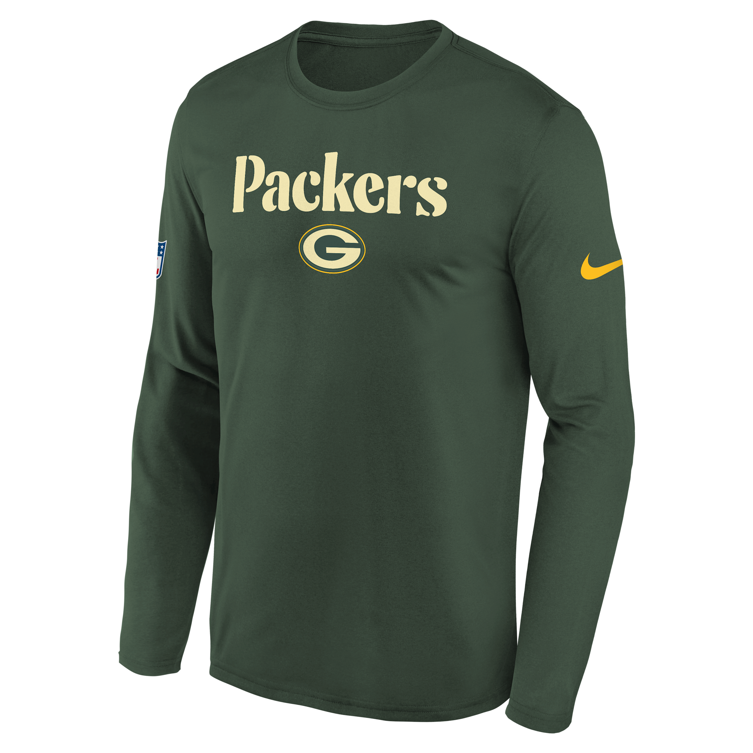 Green Bay Packers Rivalries Collection Sideline Legend Big Kids' Nike Dri-FIT NFL Long-Sleeve T-Shirt in Brown | Z1B7NFSTPCK-000
