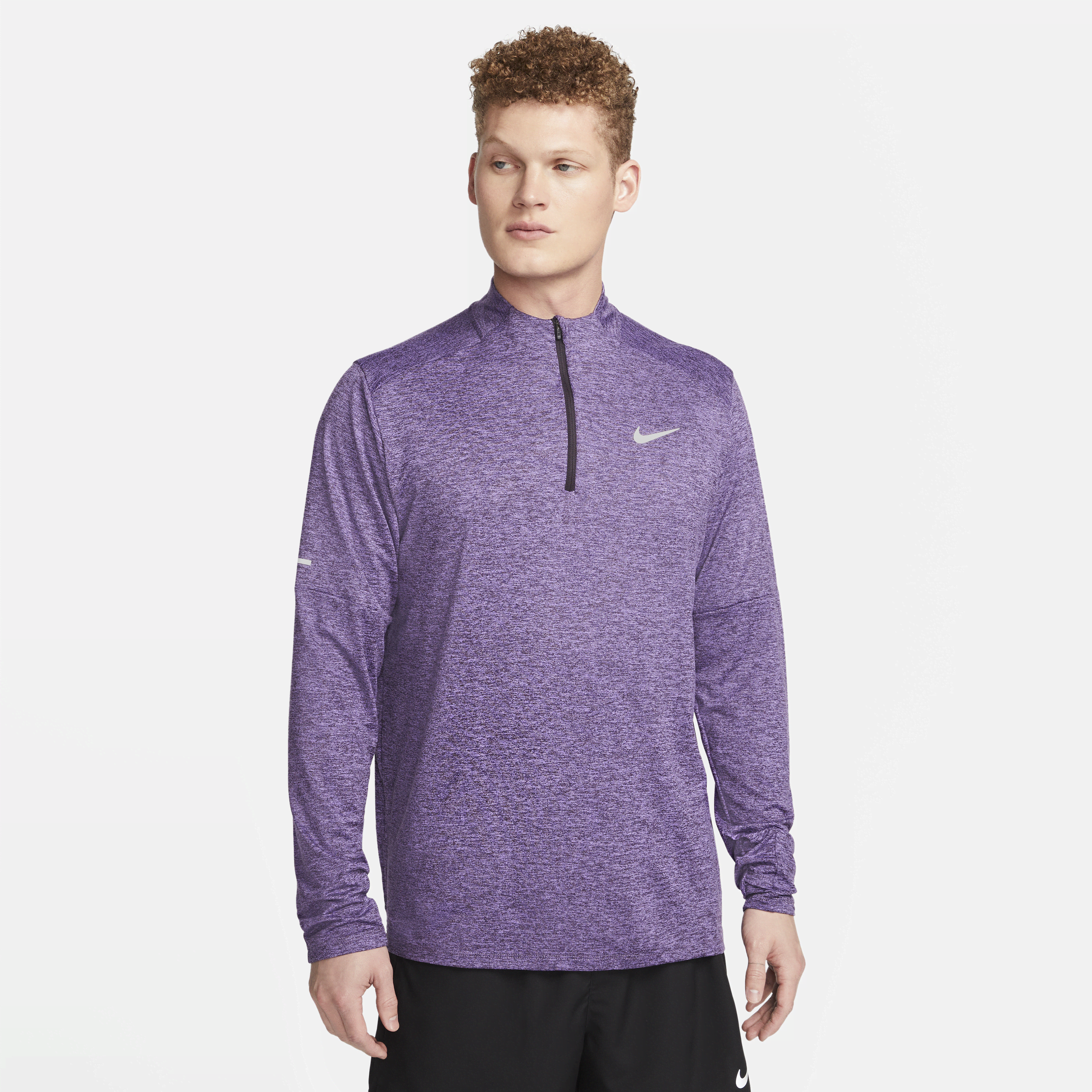 Nike Men's Element Dri-fit 1/2-zip Running Top In Purple