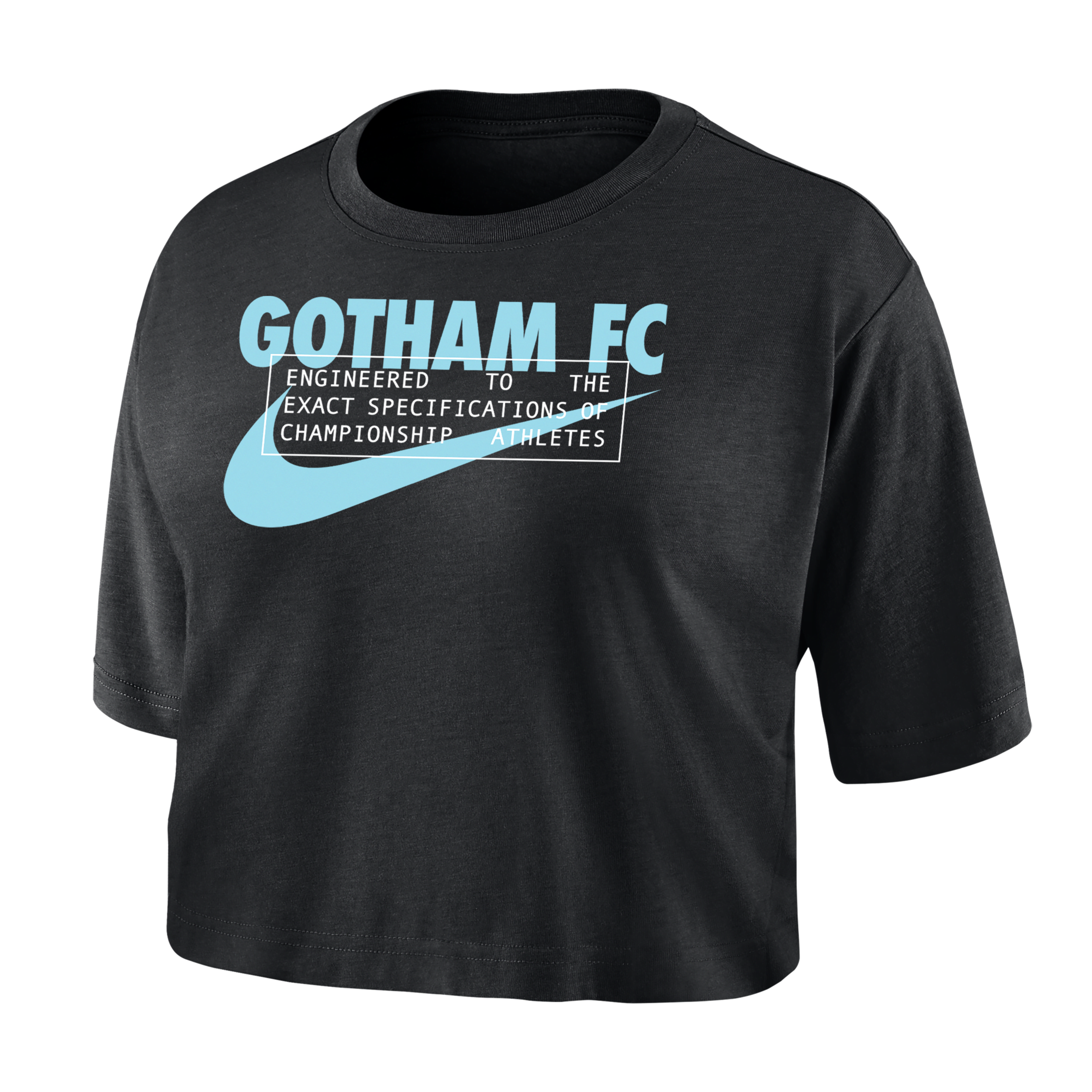Nike Gotham Fc  Women's Dri-fit Soccer Cropped T-shirt In Black