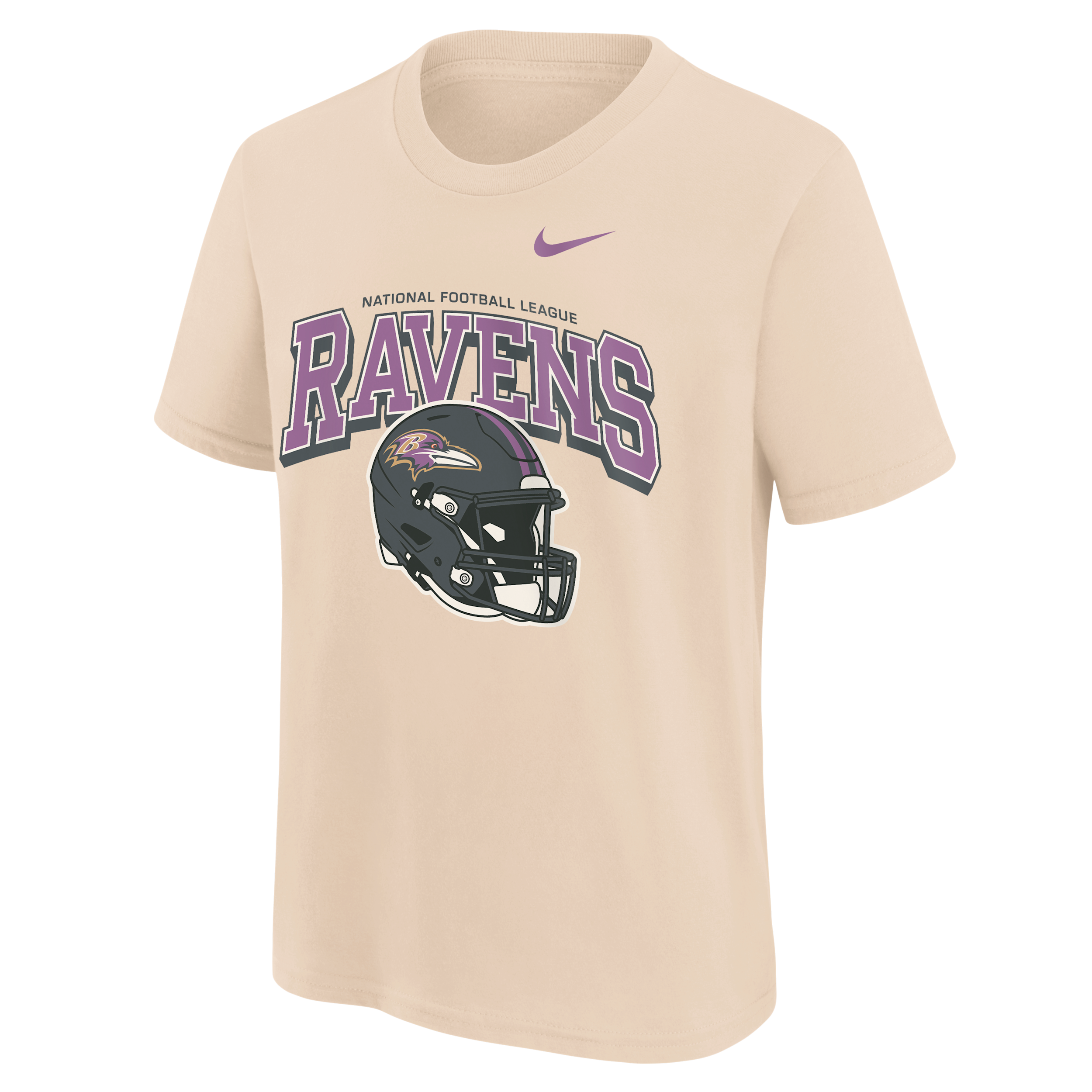 Baltimore Ravens Vintage Mod Easy Lane Big Kids' Nike NFL Short-Sleeve T-Shirt in White | Z1B7NFQHRAV-NFM