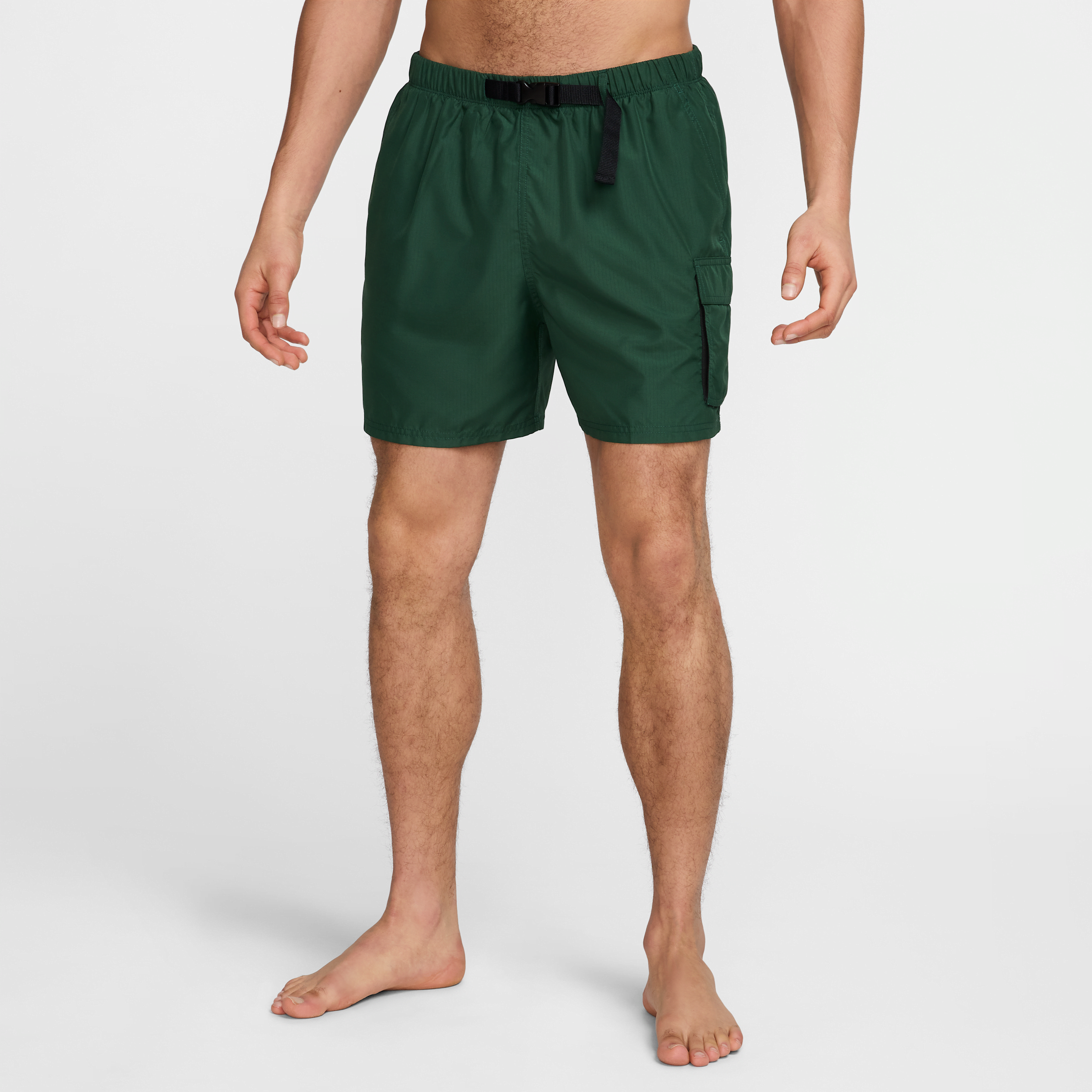Nike Men's Swim Voyage 5" Brief-lined Cargo Shorts In Green