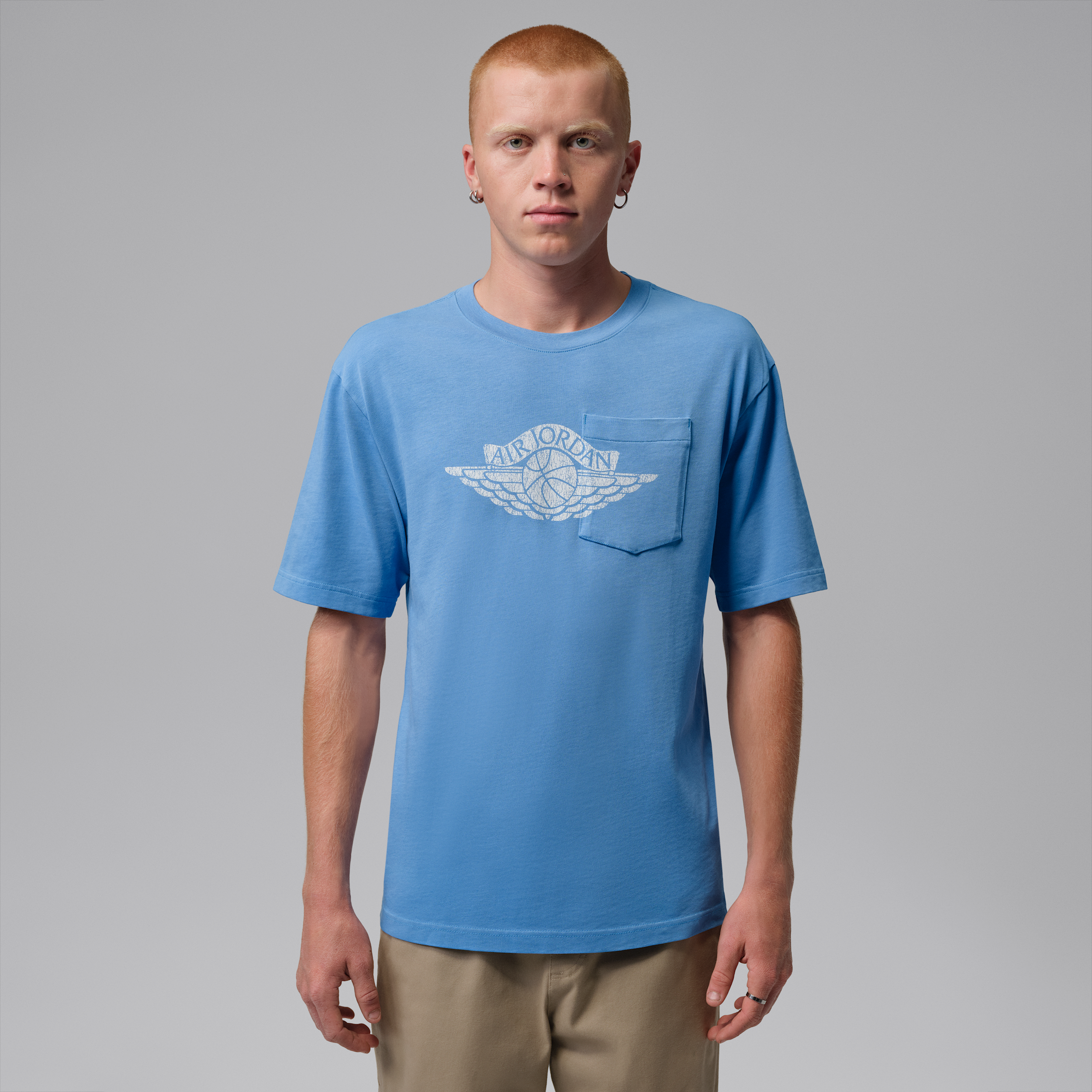 Men's Jordan Flight Essentials Pocket T-Shirt in Blue | IO2084-489