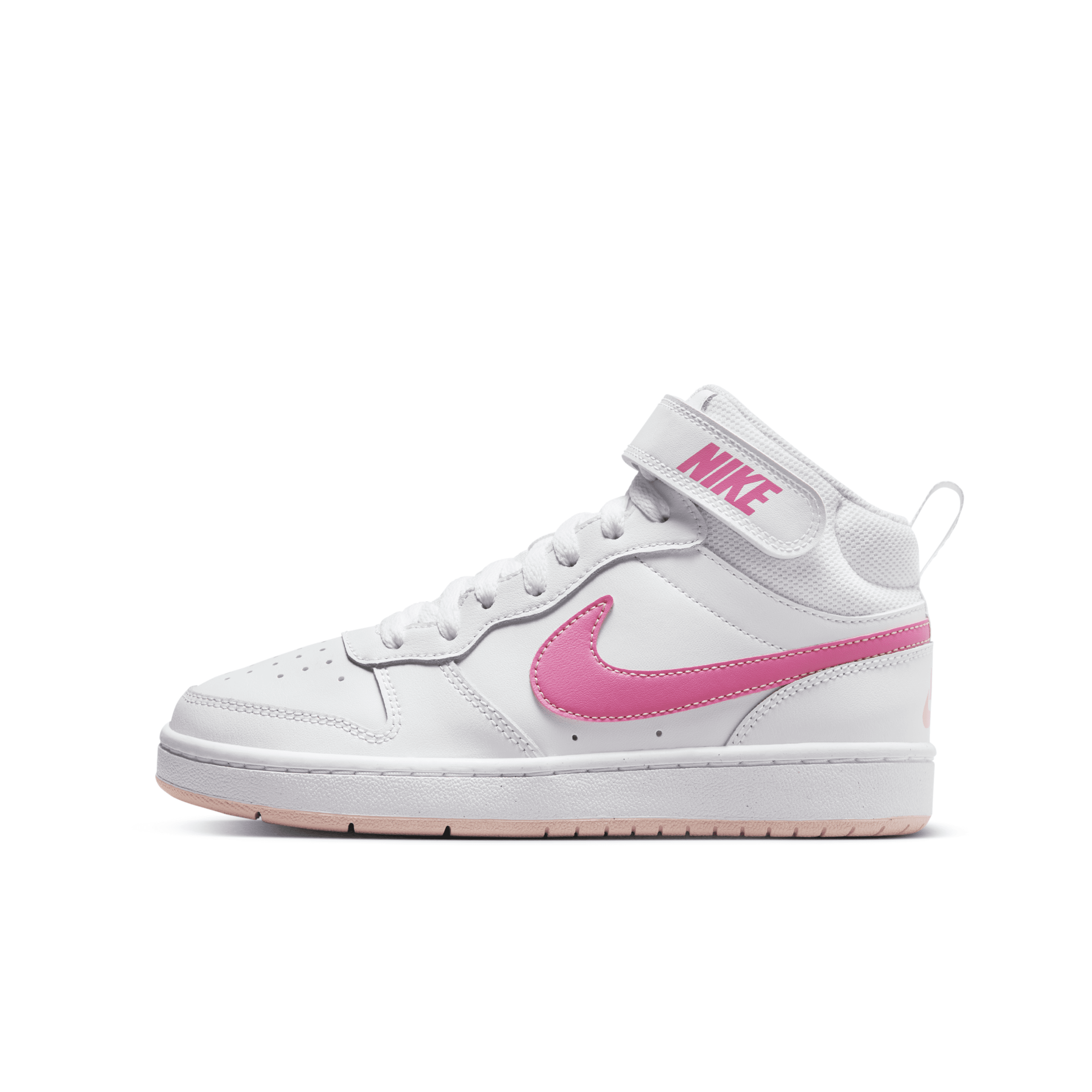 Shop Nike Court Borough Mid 2 Big Kids' Shoes In White
