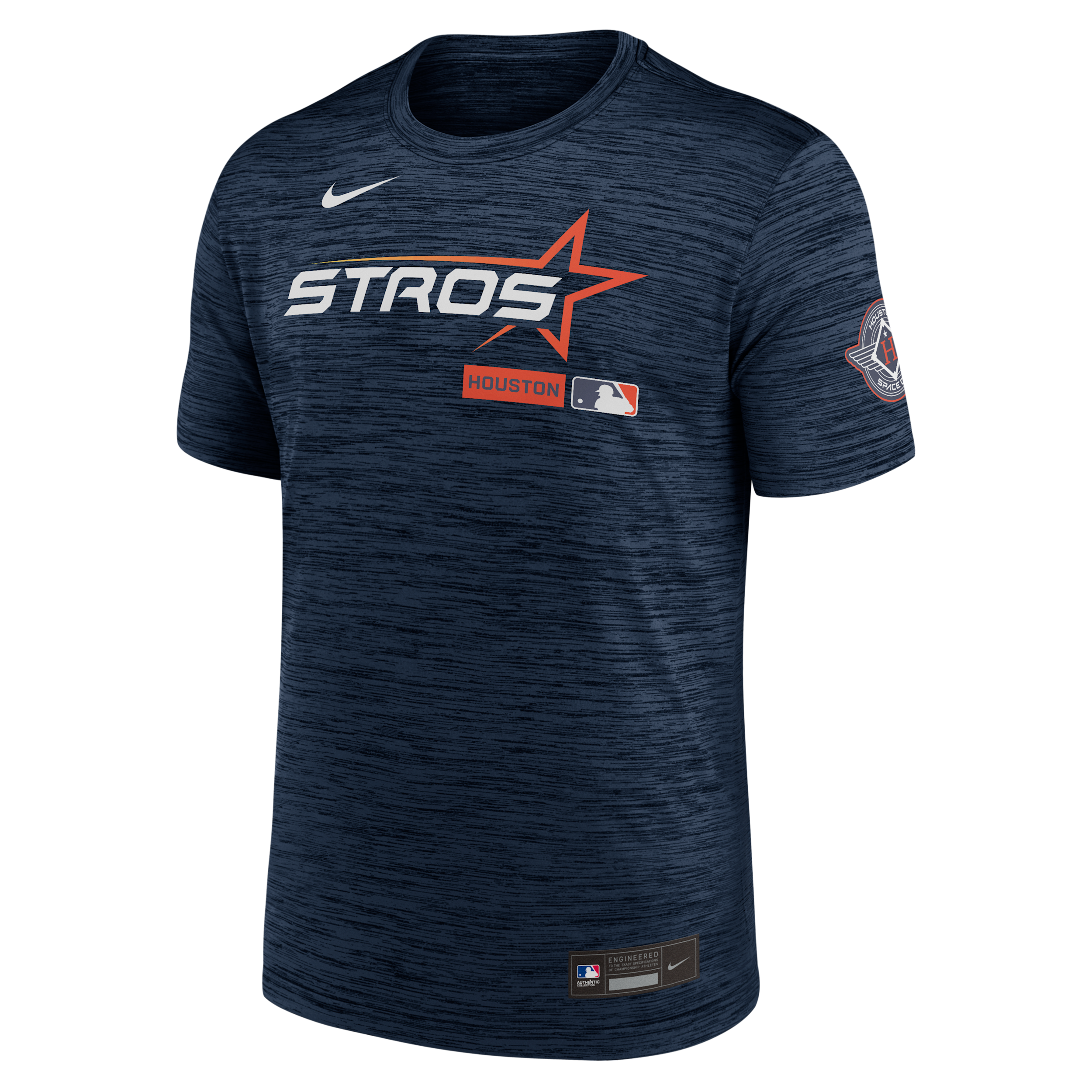 Nike Men's Navy Houston Astros Authentic Collection City Connect Velocity Dri-fit T-Shirt - Navy