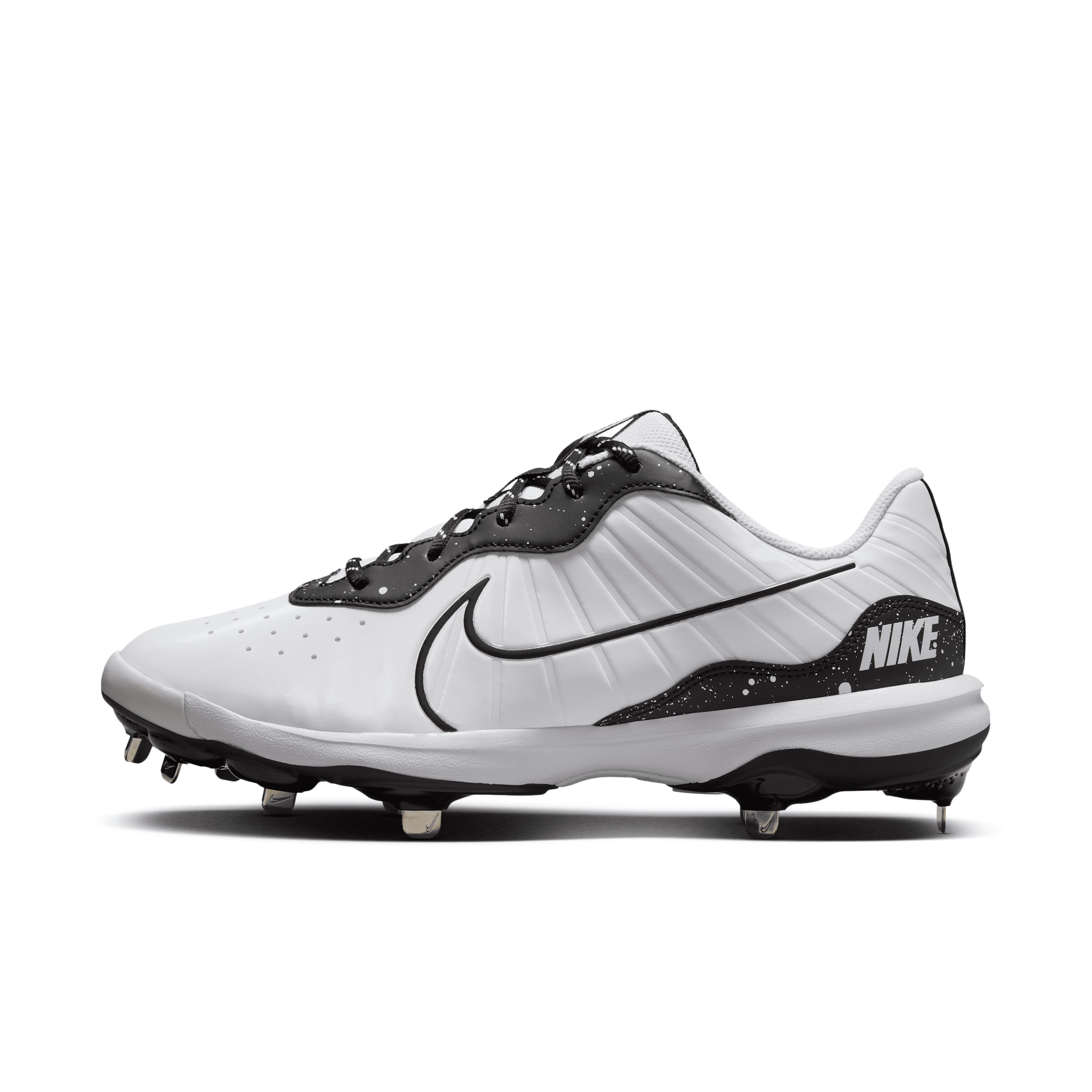 Nike Men's Alpha Huarache Varsity 4 Low Baseball Cleats In White