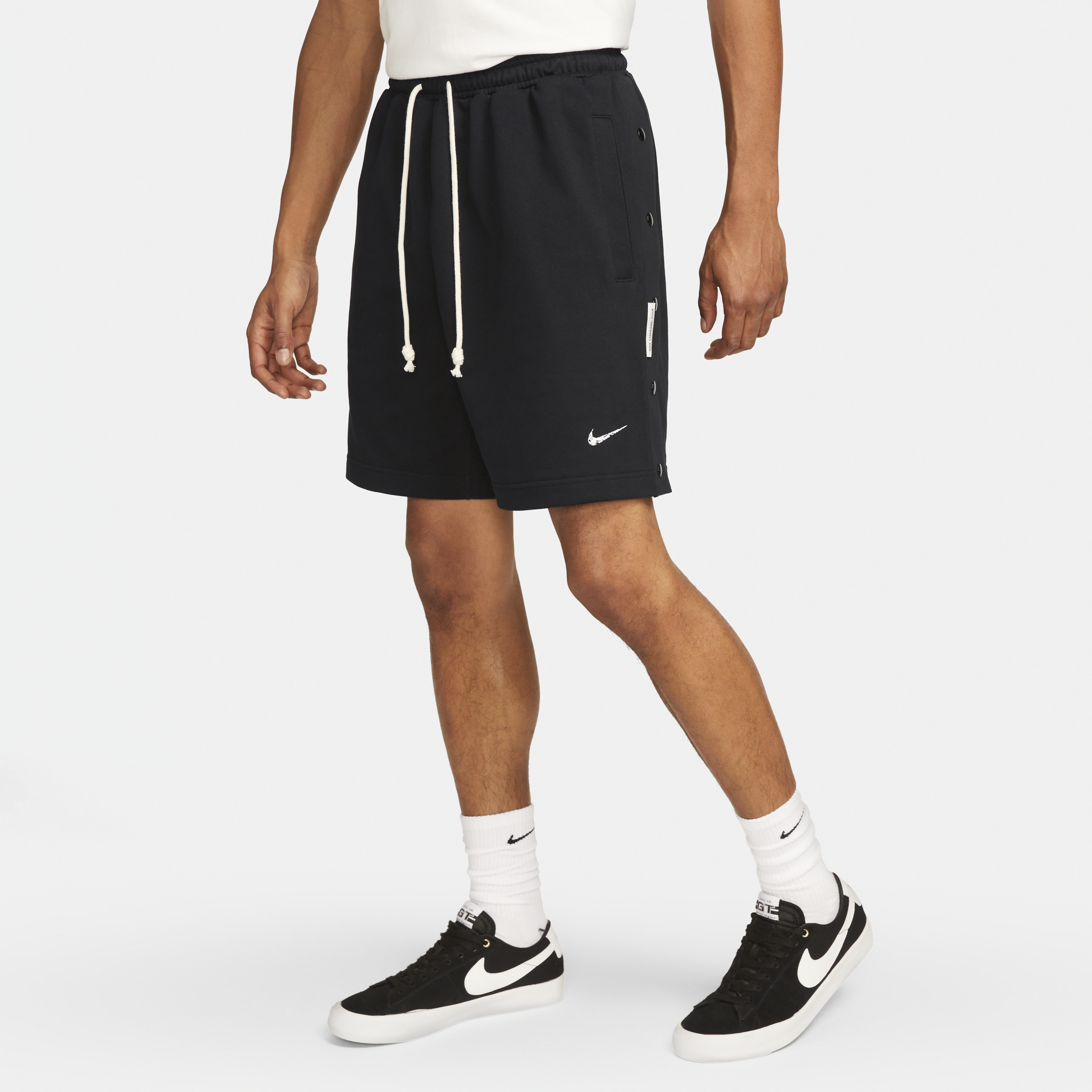 NIKE MEN'S DRI-FIT STANDARD ISSUE 8" FRENCH TERRY BASKETBALL SHORTS,1012564079