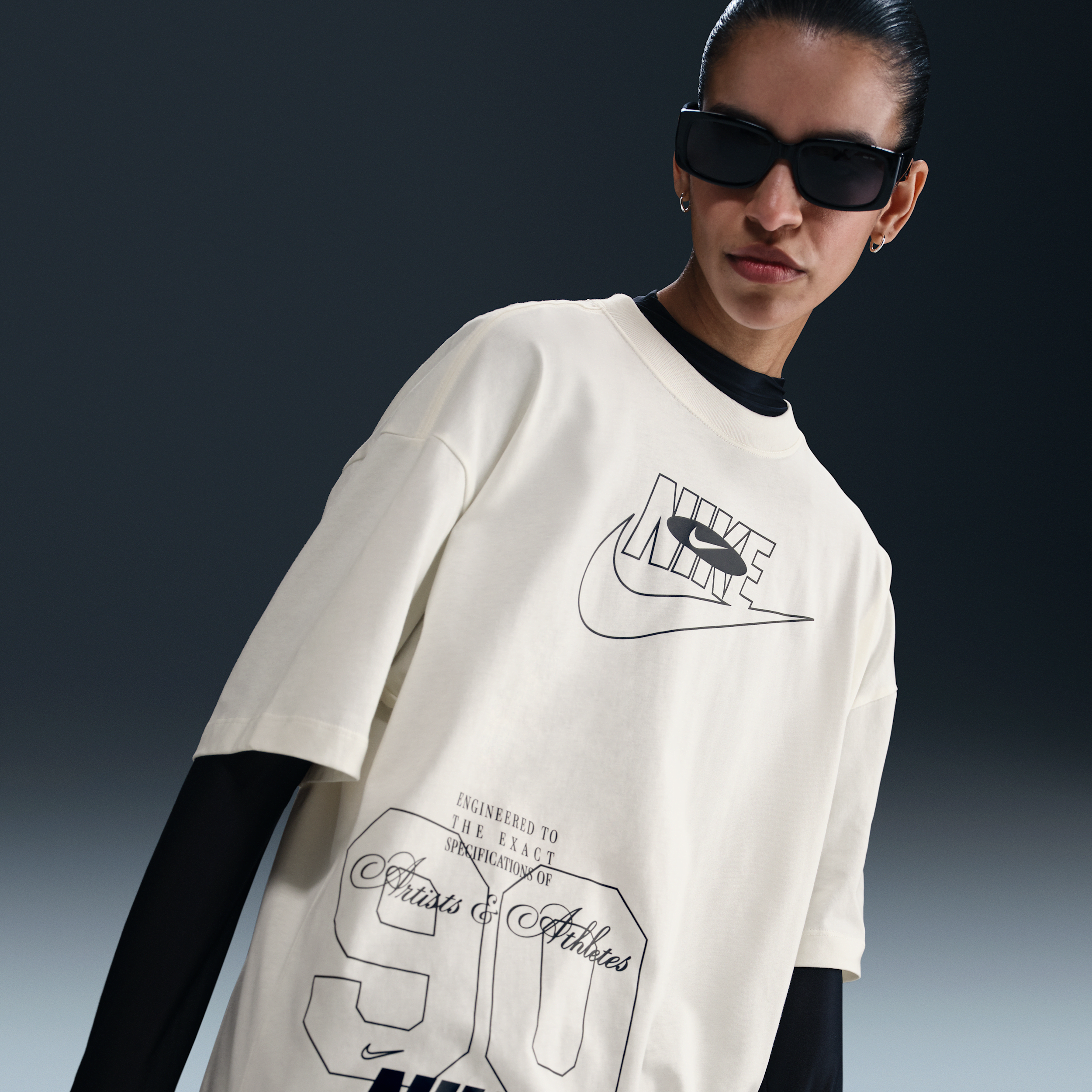 Nike Sportswear Dance Cotton Graphic T-shirt In White
