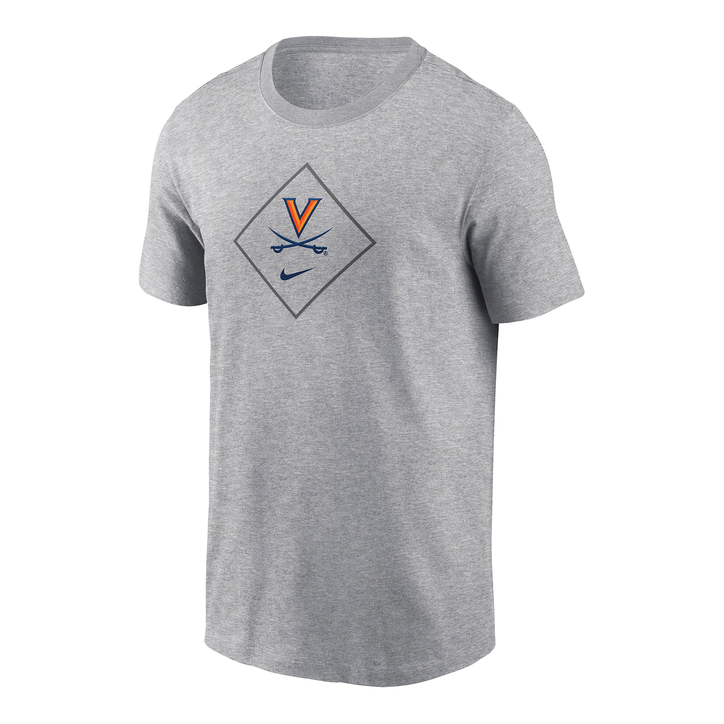 Virginia Cavaliers Nike Men's NCAA Cotton T-Shirt in Grey | M11843P290UNVA-DHR