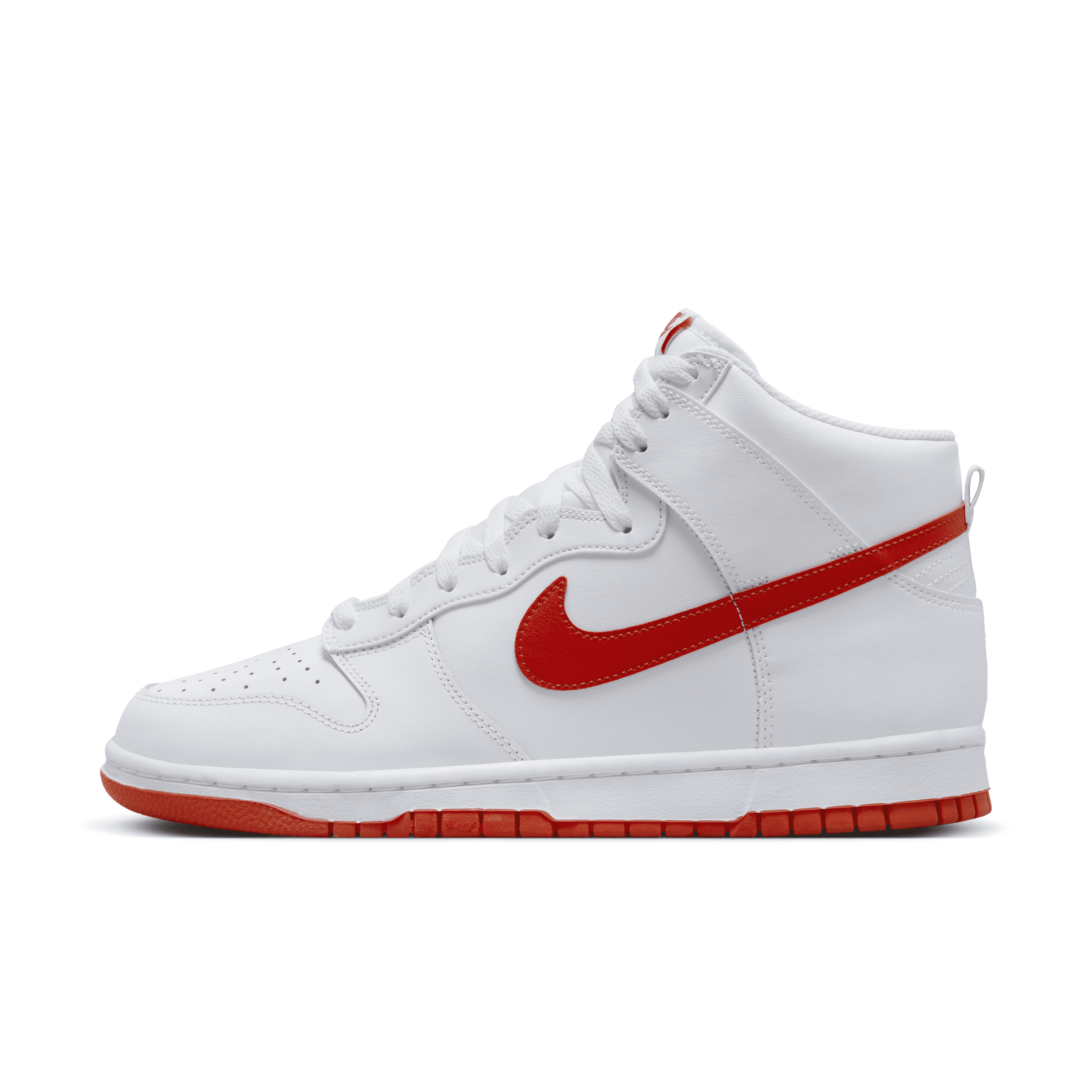 Nike Dunk High "picante Red" Sneakers In White