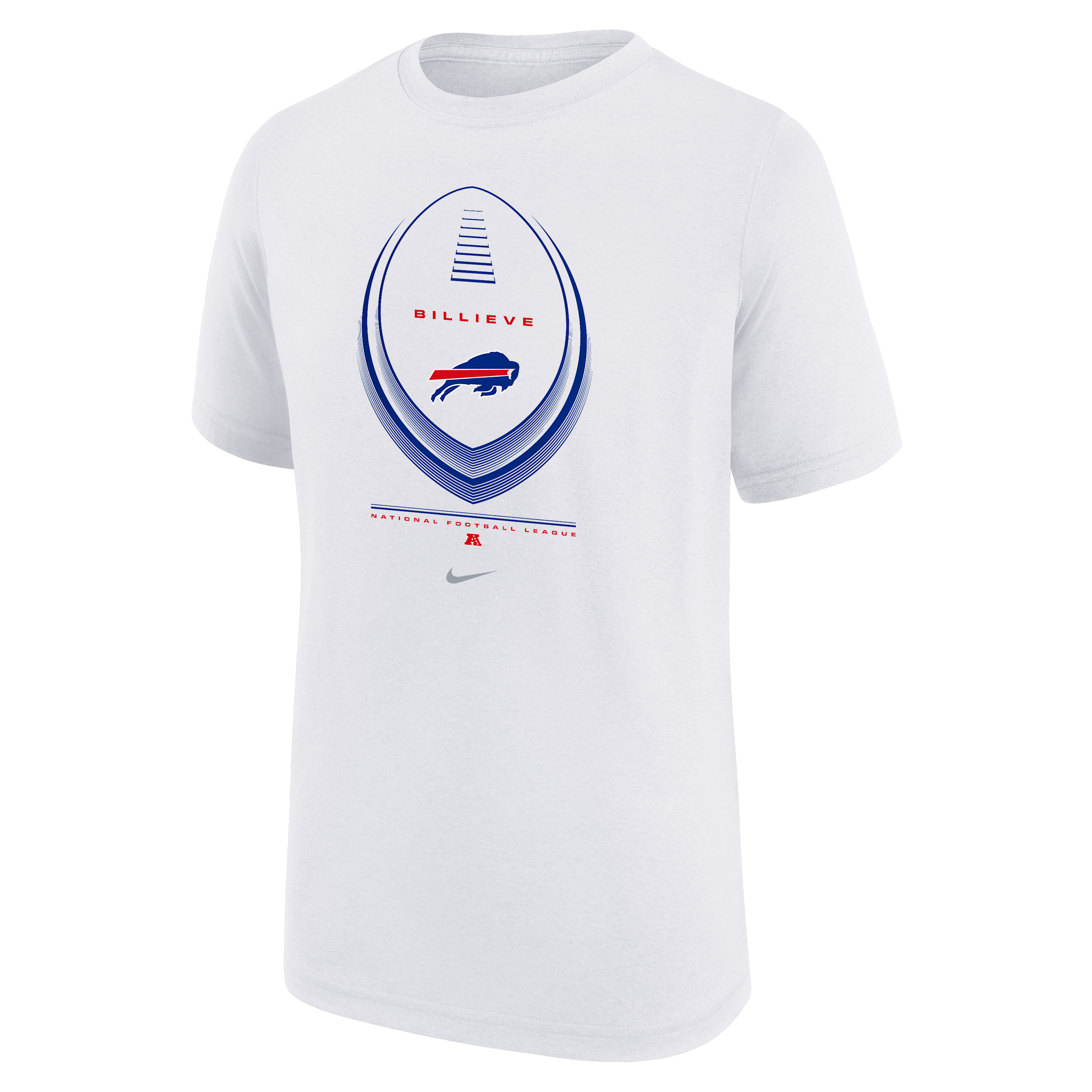 Buffalo Bills Icon Legend Edition Big Kids' Nike Dri-FIT NFL T-Shirt in White | Z1B7NFQFBIL-NGX