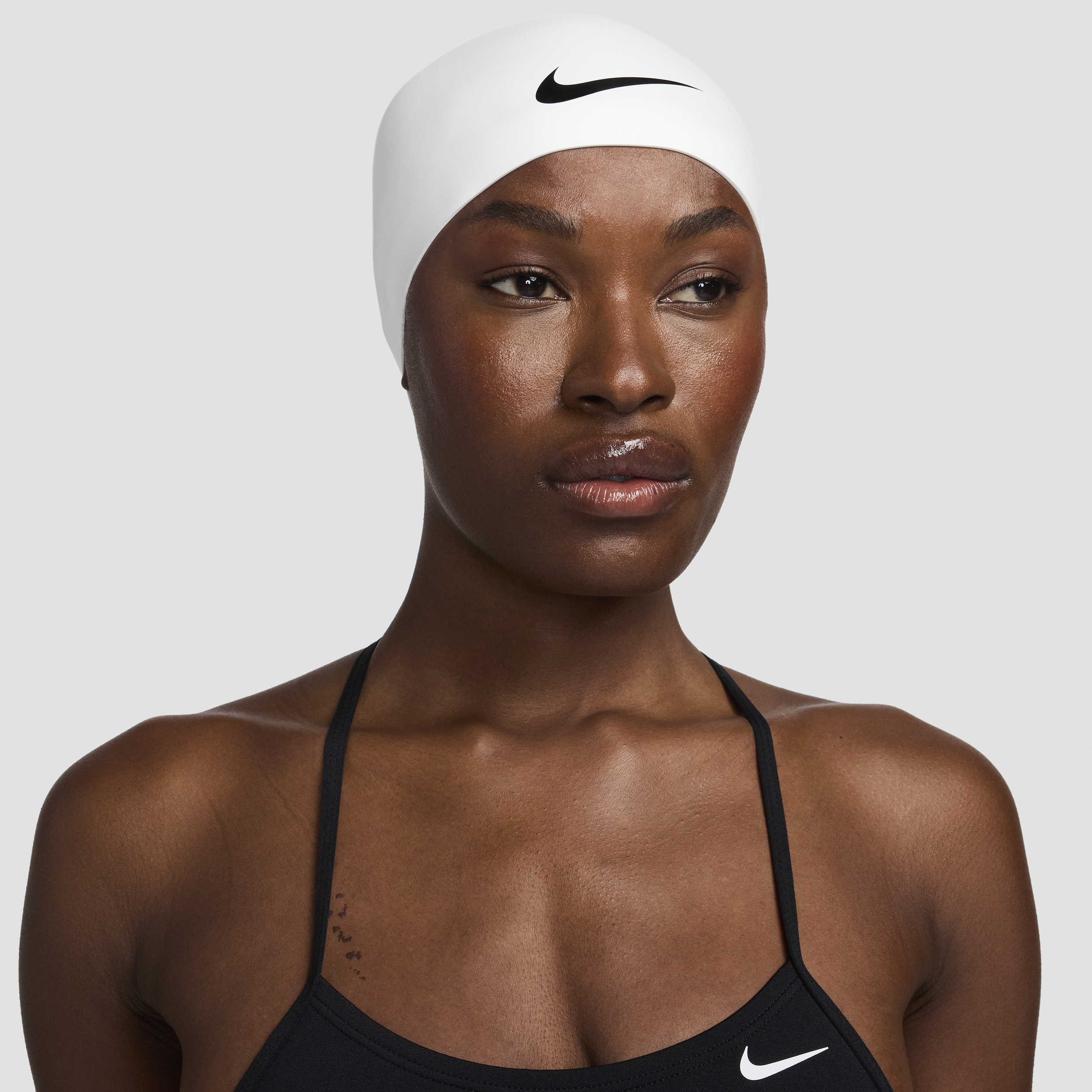 Nike Unisex Swim Silicone Dome Cap In White