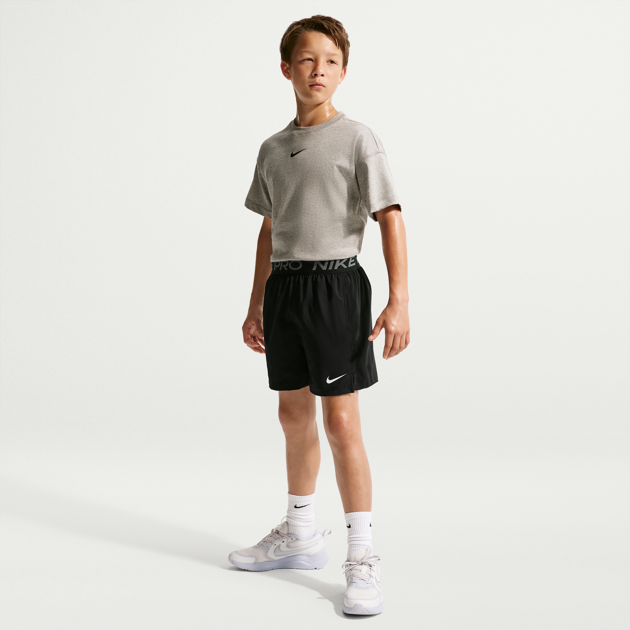 Nike Pro Big Kids' (Boys') Dri-FIT Training Shorts in Black | IF1724-011