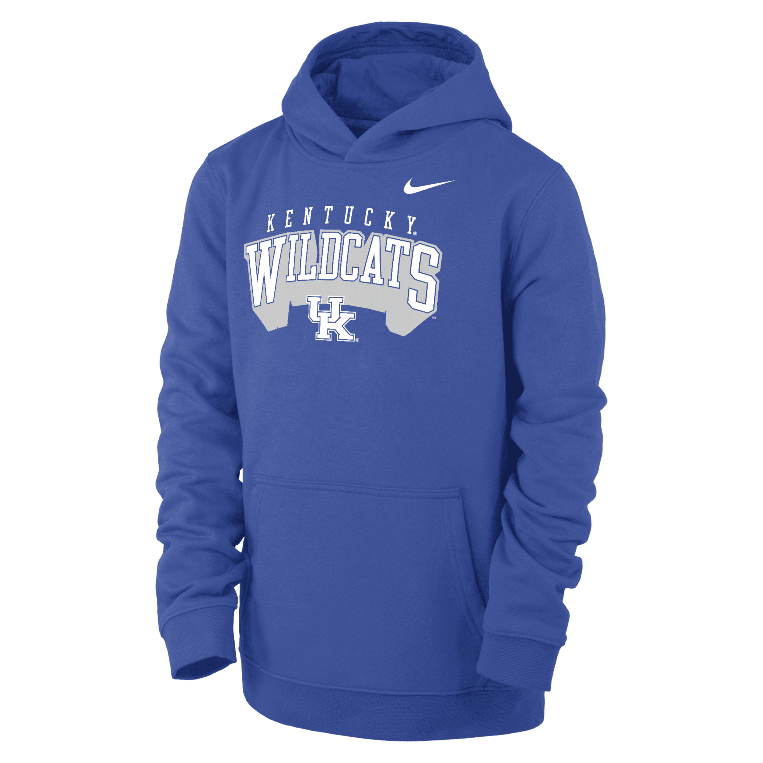 Shop Nike Kentucky Club Fleece Big Kids' (boys')  College Pullover Hoodie In Blue