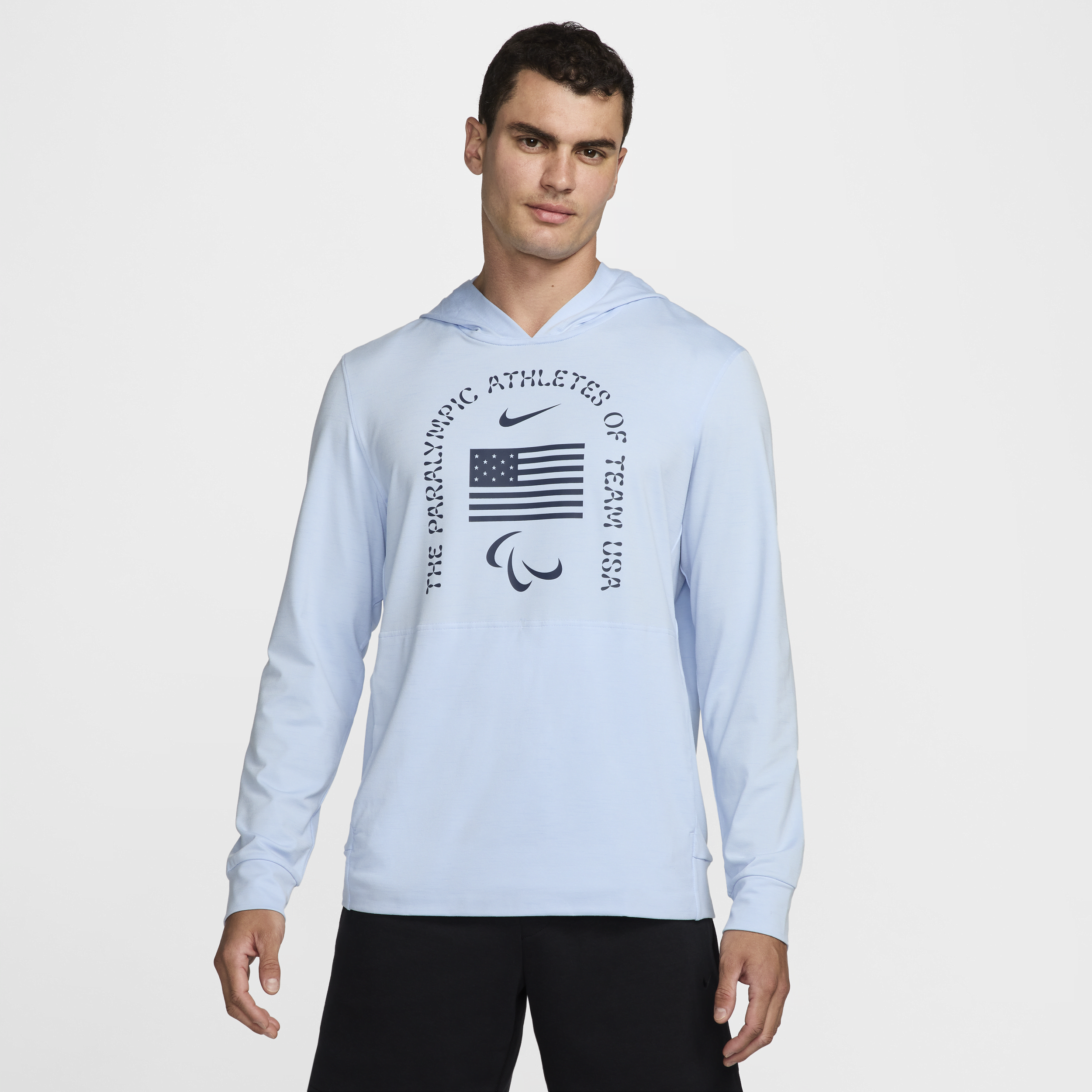 Nike Usa Restore Men's Dri-fit Yoga Lightweight Hoodie In Blue