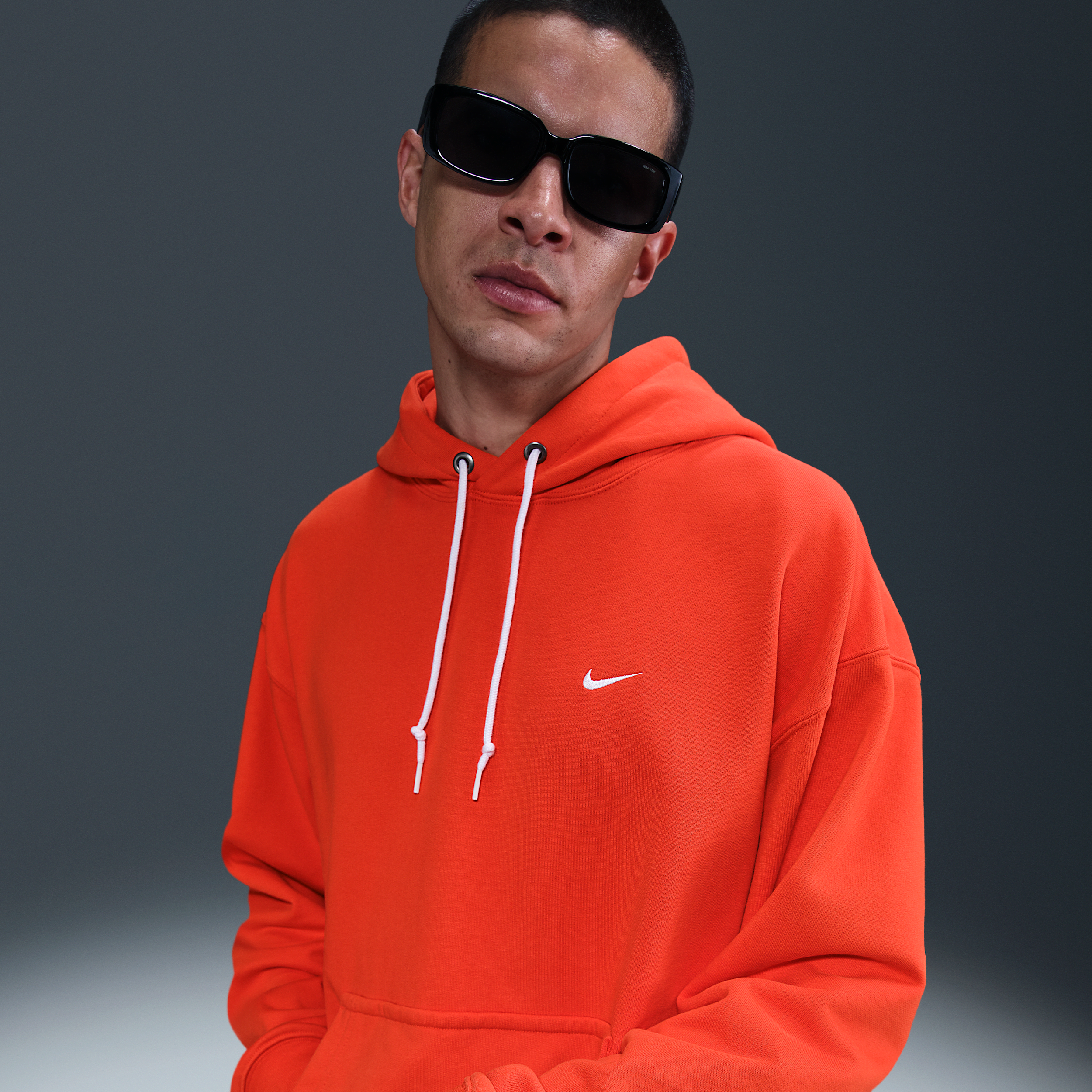Nike Red Solo Swoosh Hoodie In Red