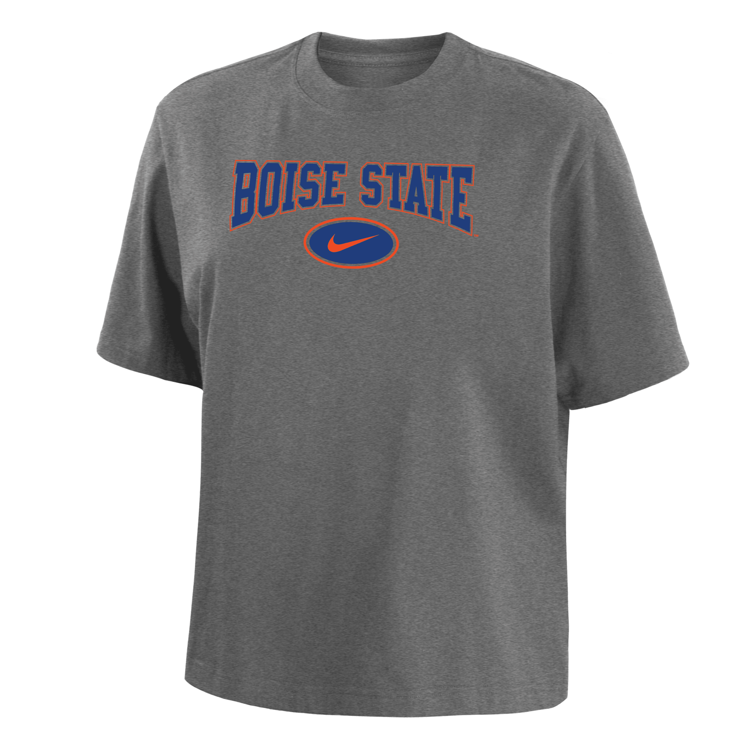 Nike Boise State  Women's College Boxy T-shirt In Grey