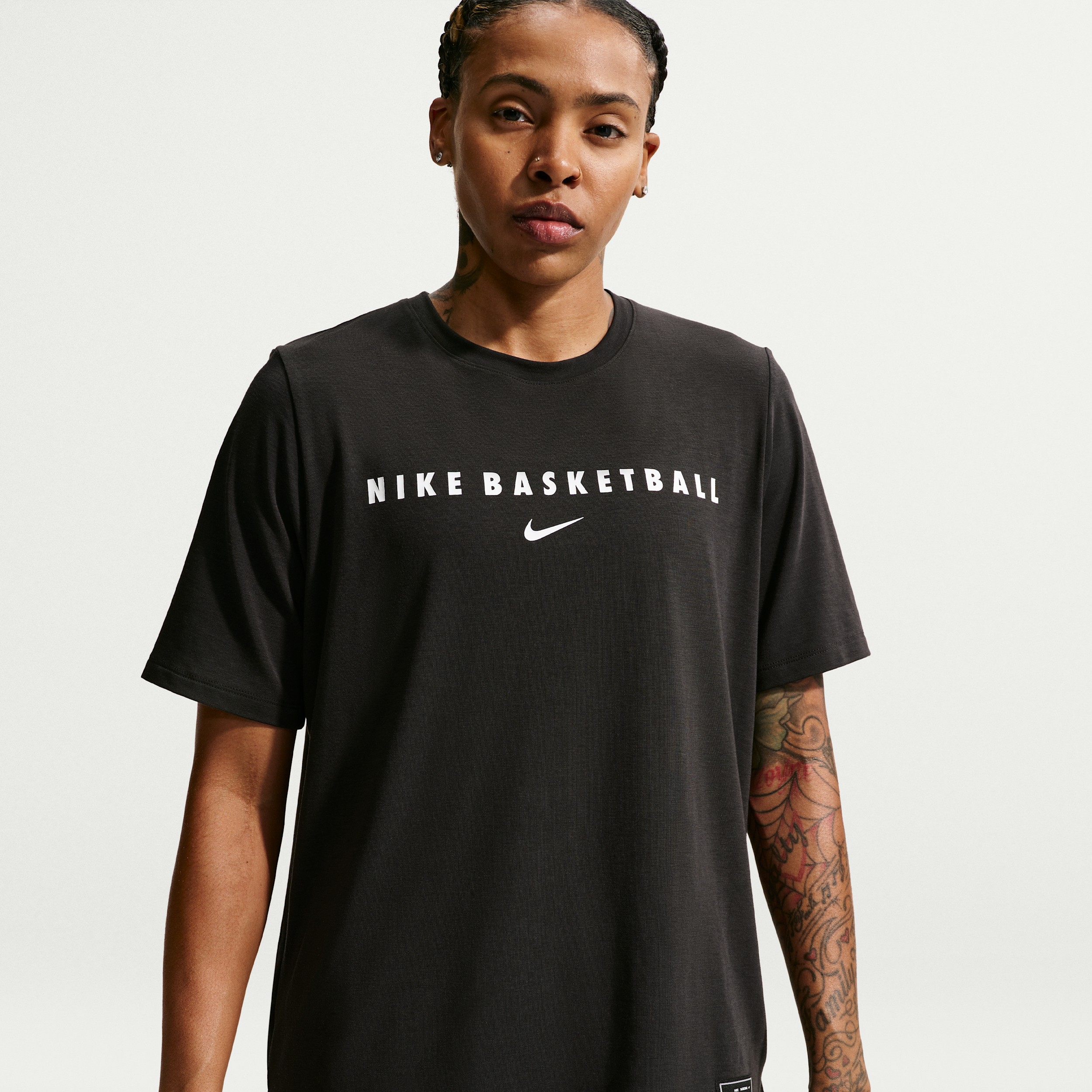 Nike Women's Dri-FIT Short-Sleeve Warm-Up Basketball Top in Black | IO1361-010