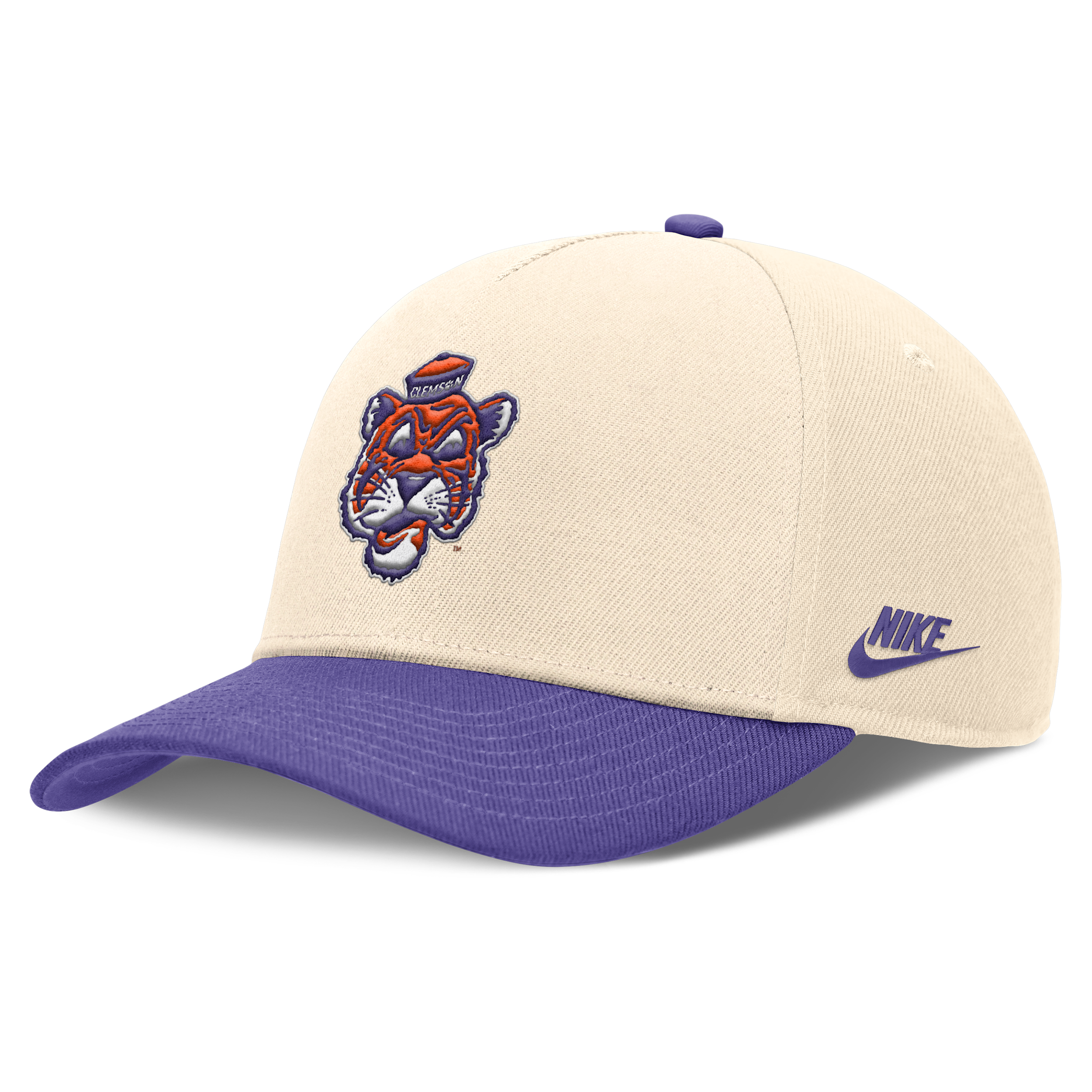 Clemson Primetime Rise Academic Nike Men's Dri-FIT College Adjustable Hat in Brown | NC060GOMCLV-6QM