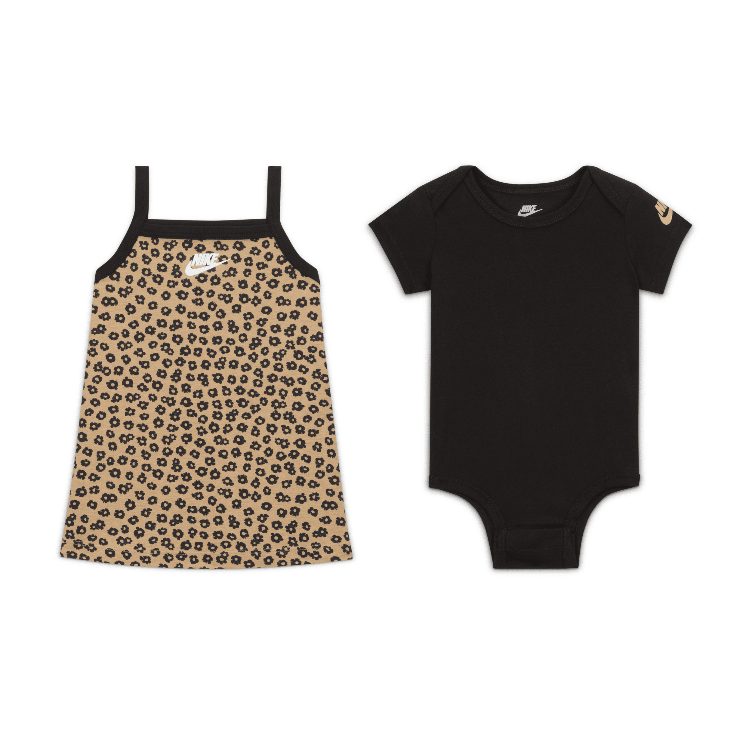 Nike Baby (0-9m) Floral 2-piece Dress Set In Brown
