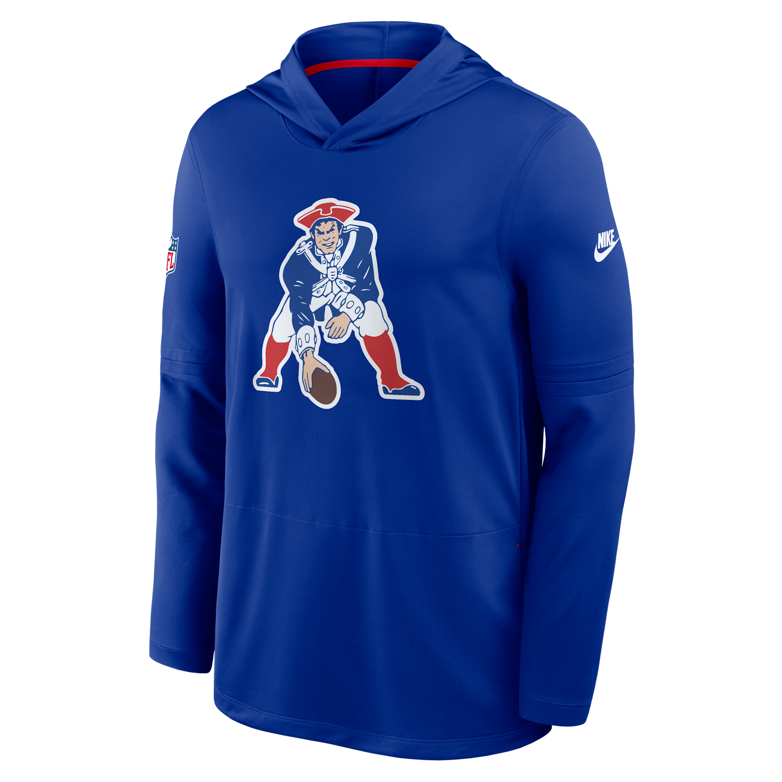 New England Patriots Alt Nike Men's Dri-FIT NFL Long-Sleeve Hooded Top in Blue | 03B9059KQ8K-HHY