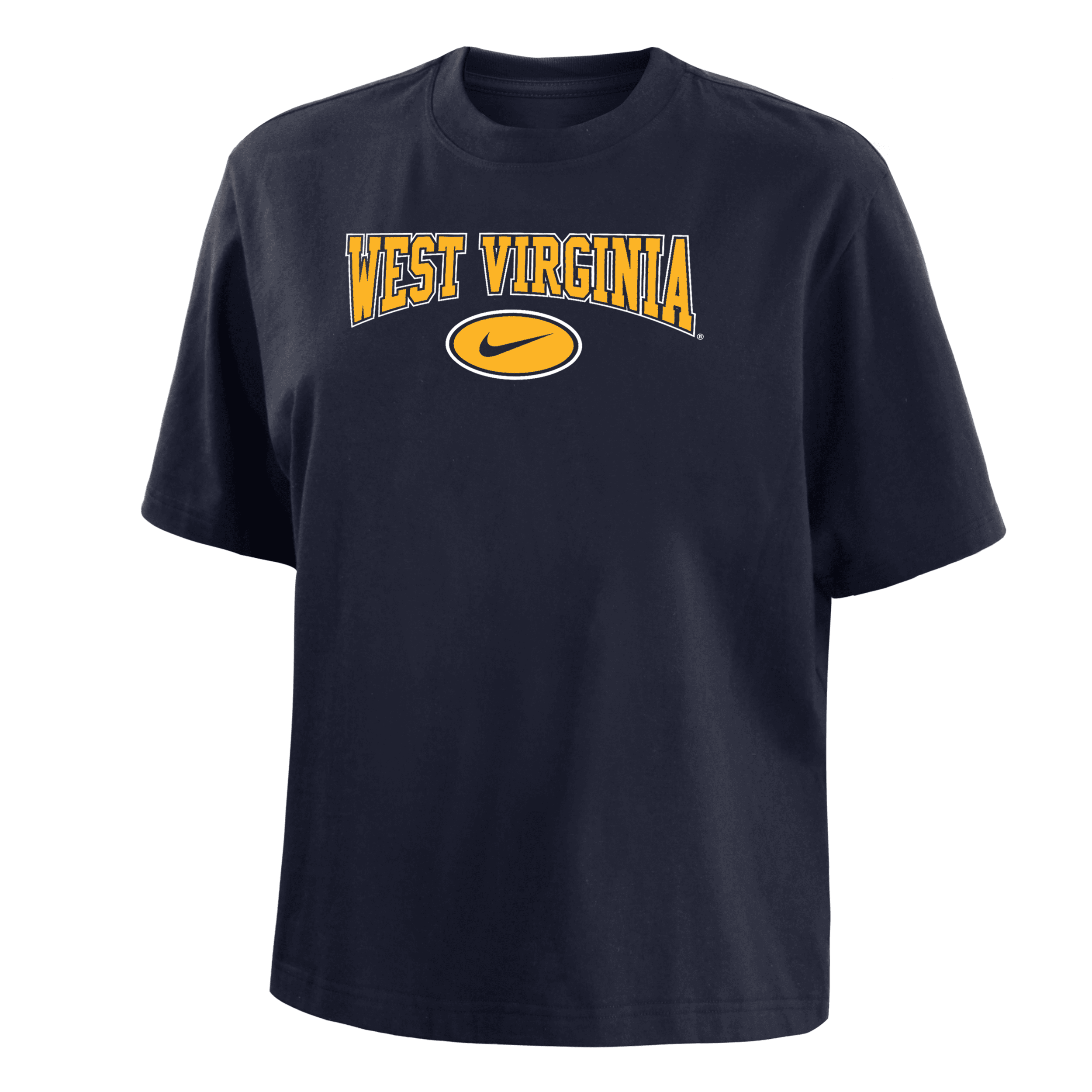 Nike West Virginia  Women's College Boxy T-shirt In Blue
