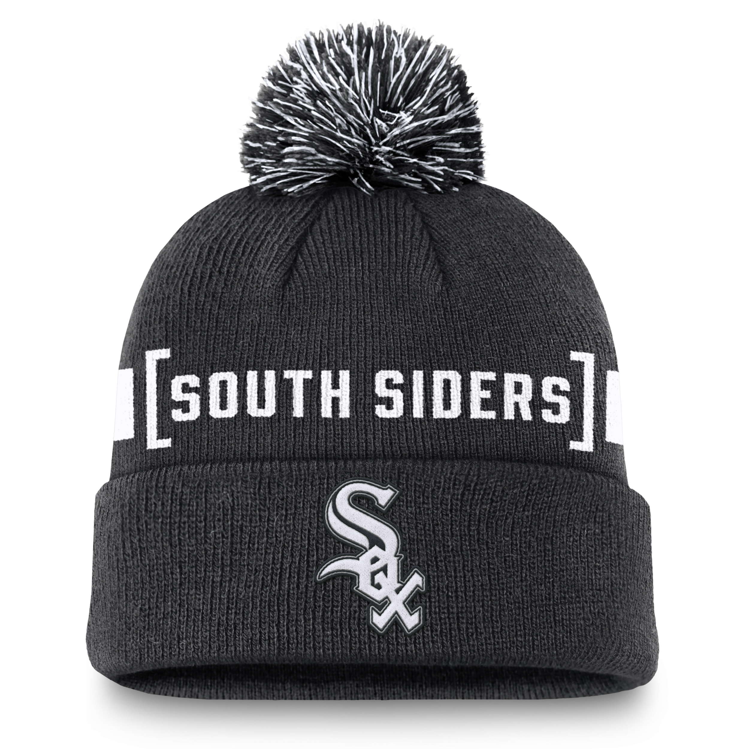 NIKE CHICAGO WHITE SOX HOMETOWN PEAK  MEN'S MLB CUFFED POM BEANIE