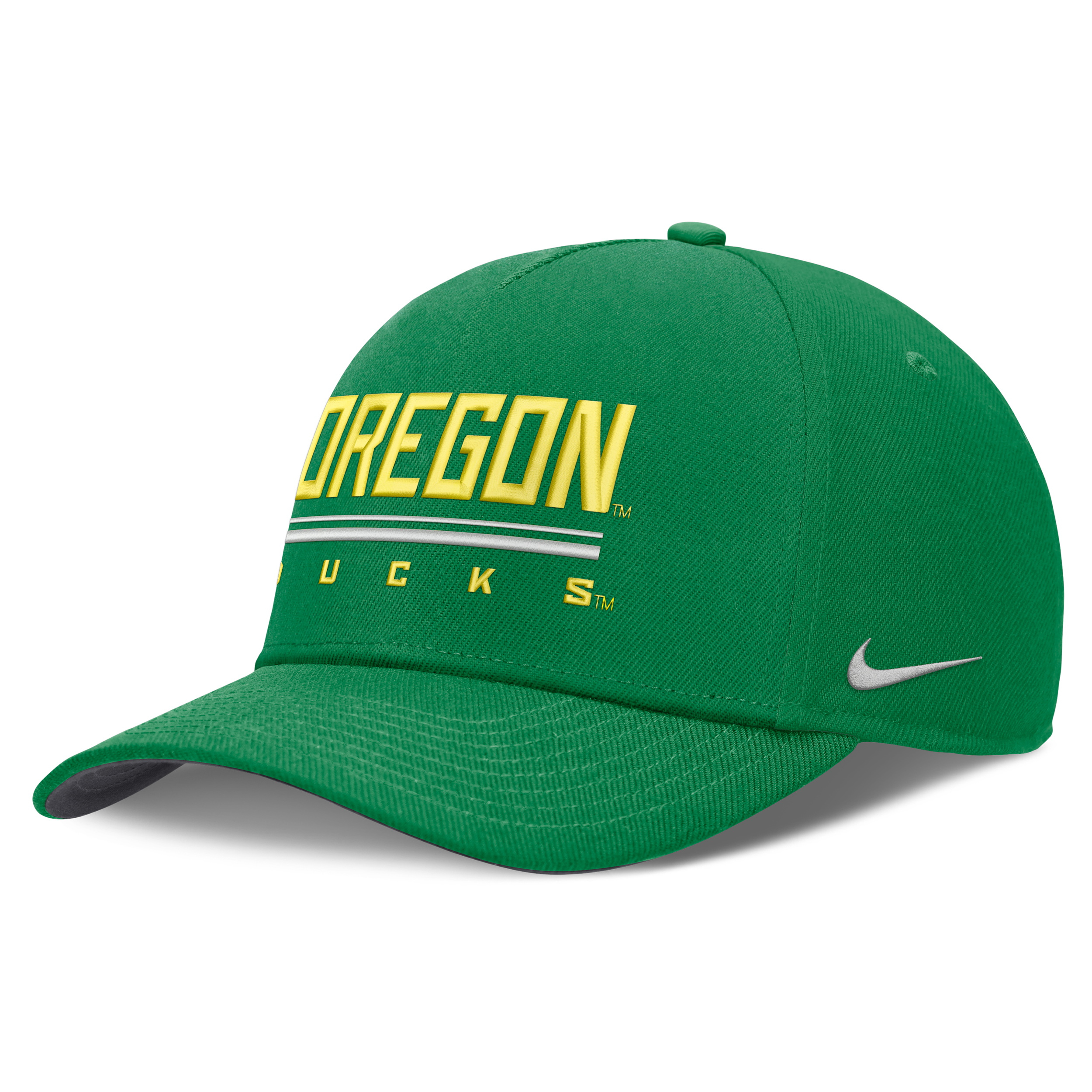 Oregon Sideline Practice Rise Nike Men's Dri-FIT College Adjustable Hat in Green | NC0630DUON-RKB