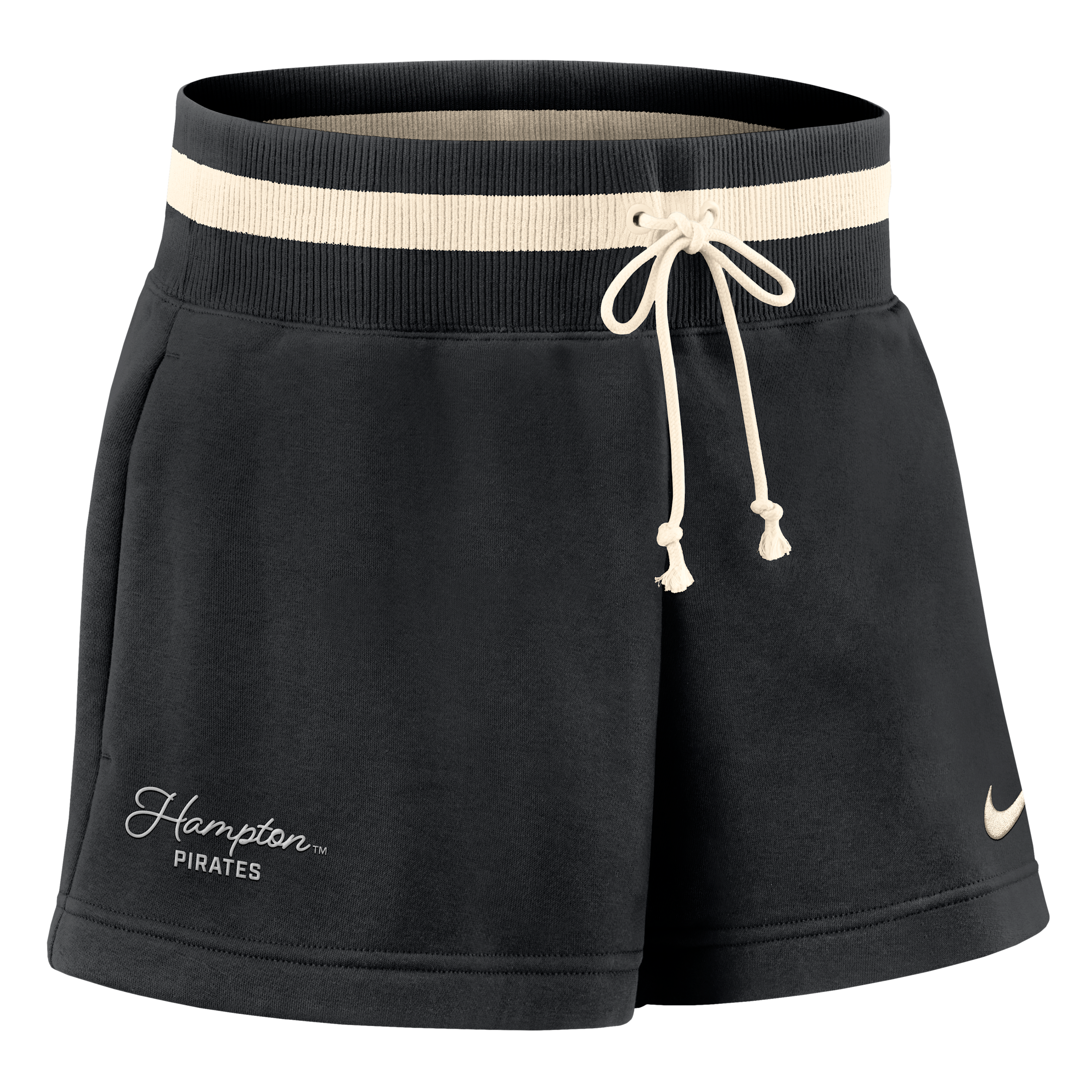 Nike Women's Phoenix Fleece College (hampton University) Mid-rise 4" Shorts In Black