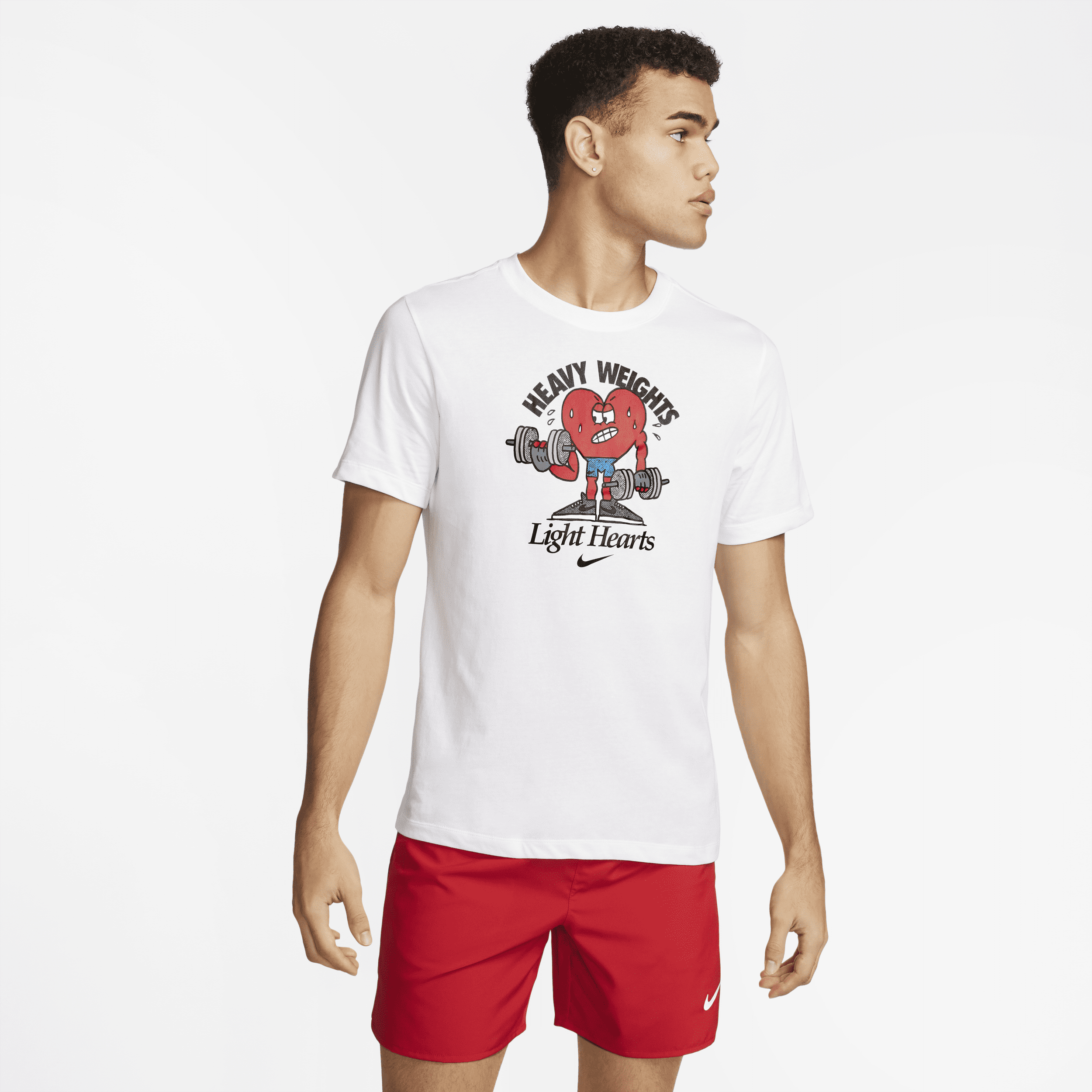 Nike Men's Dri-fit Fitness T-shirt In White