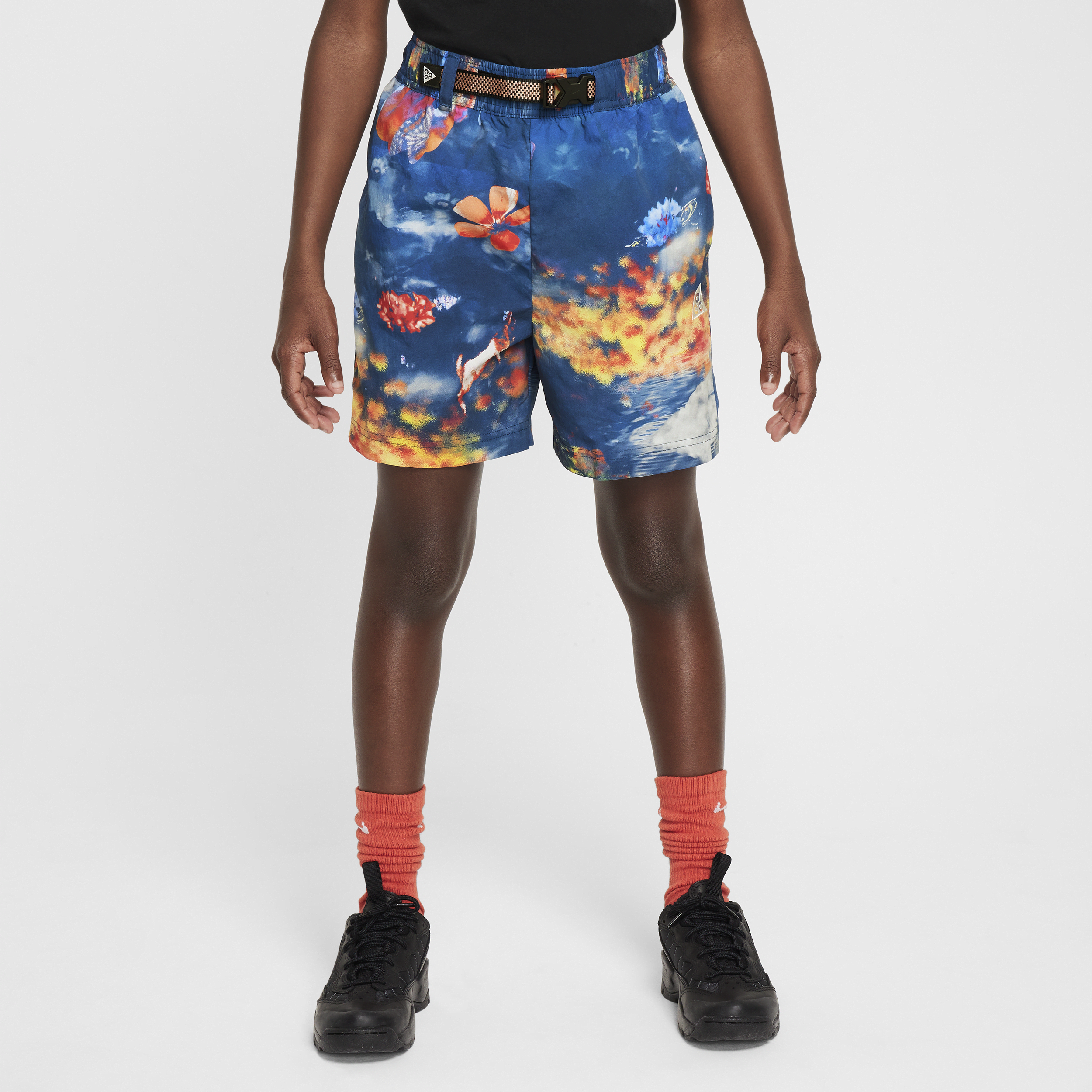 Nike Acg Big Kids' Hiking Shorts In Blue