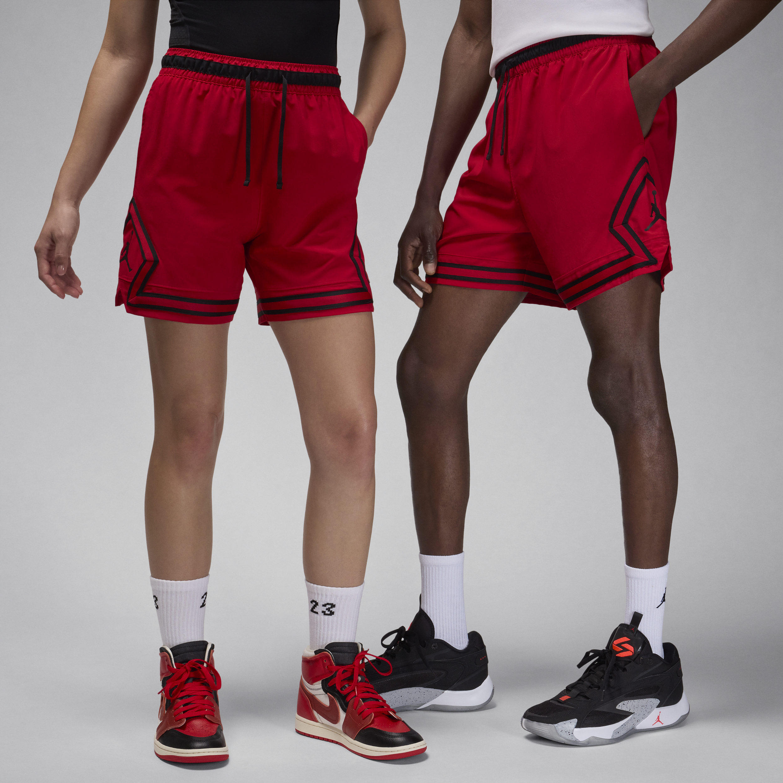 Shop Jordan Men's  Sport Dri-fit Woven Diamond Shorts In Red