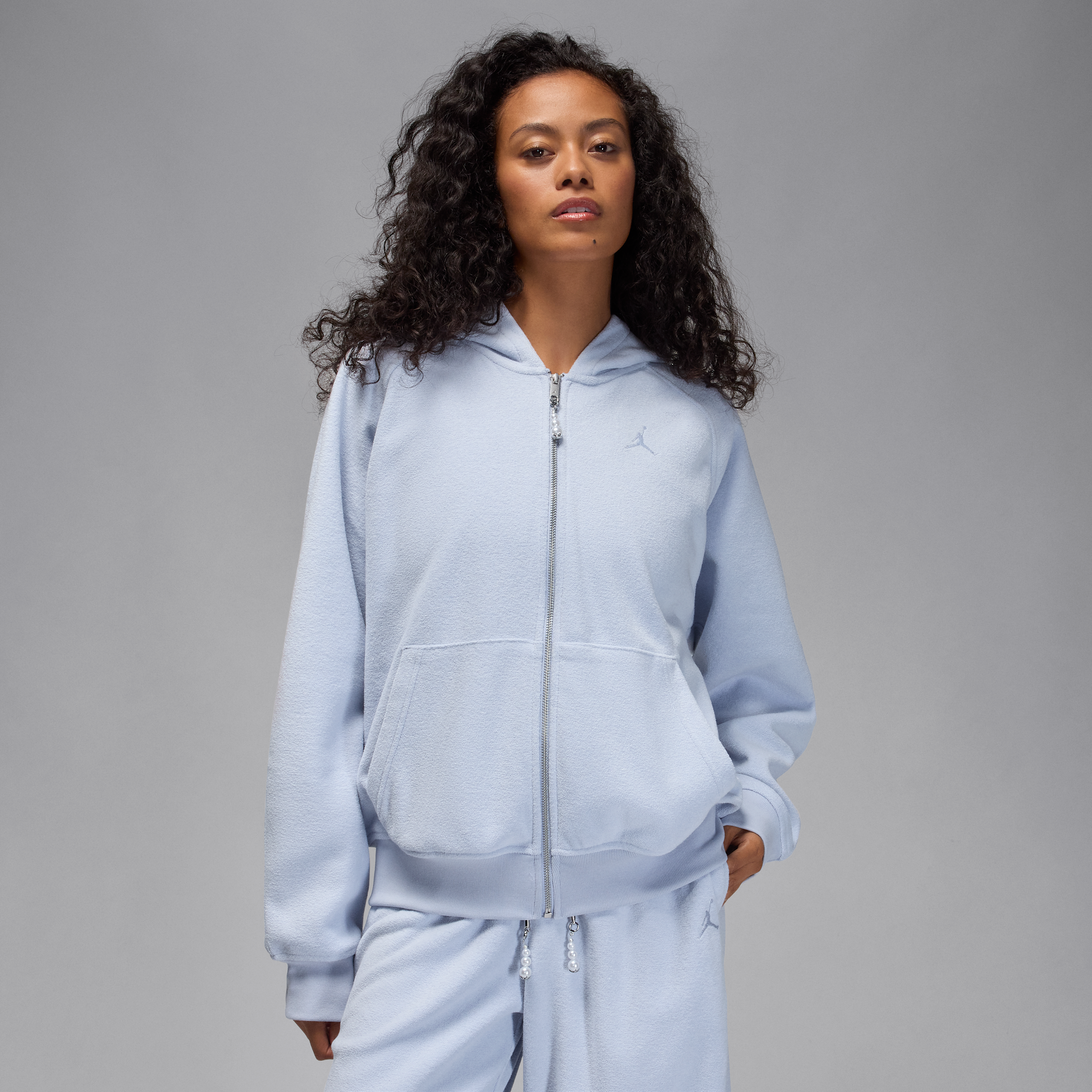 Jordan Women's Flight Fleece Full-zip Hoodie In Blue