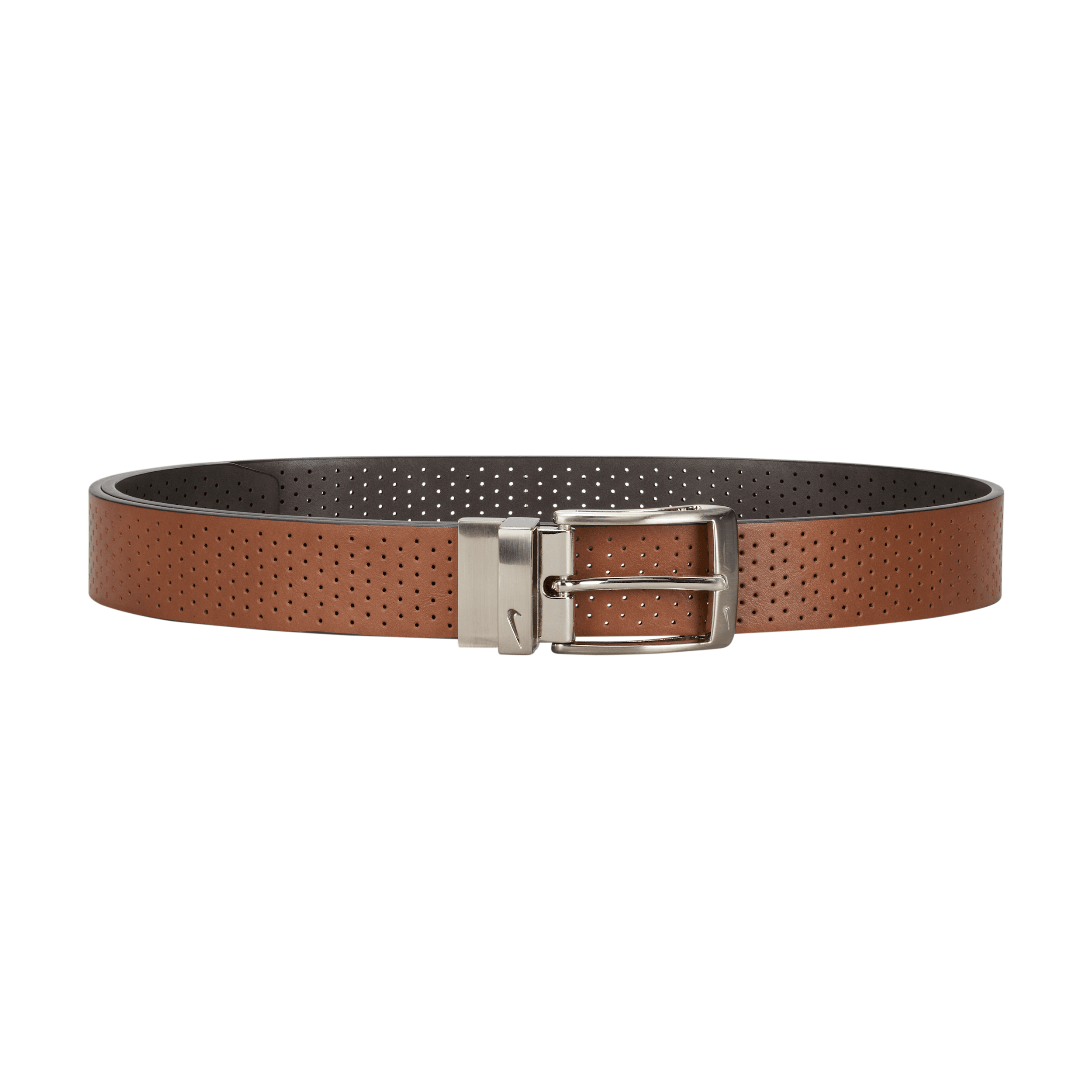 Nike Men's Reversible Perforated Belt In Brown