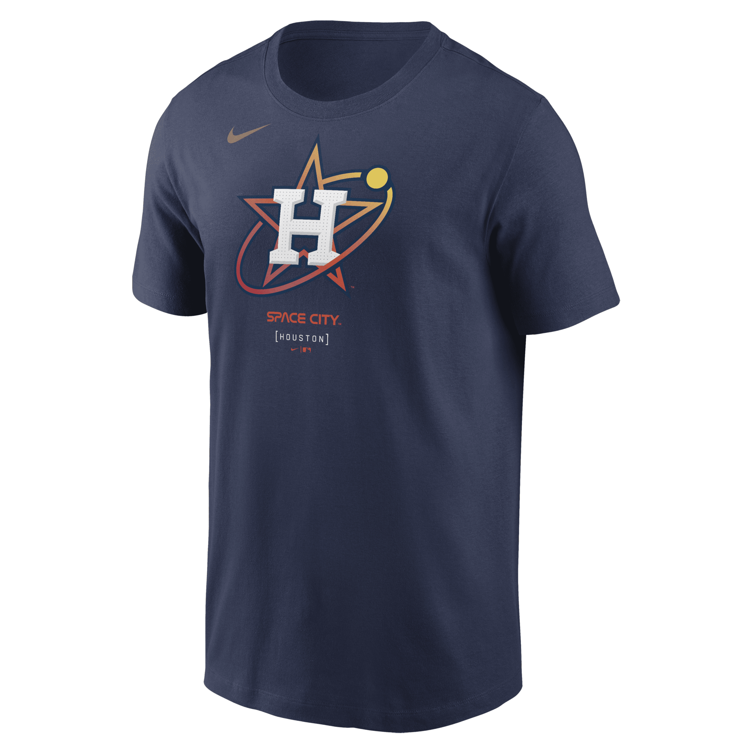 Nike Houston Astros City Connect Logo Men's Mlb T-shirt In Blue