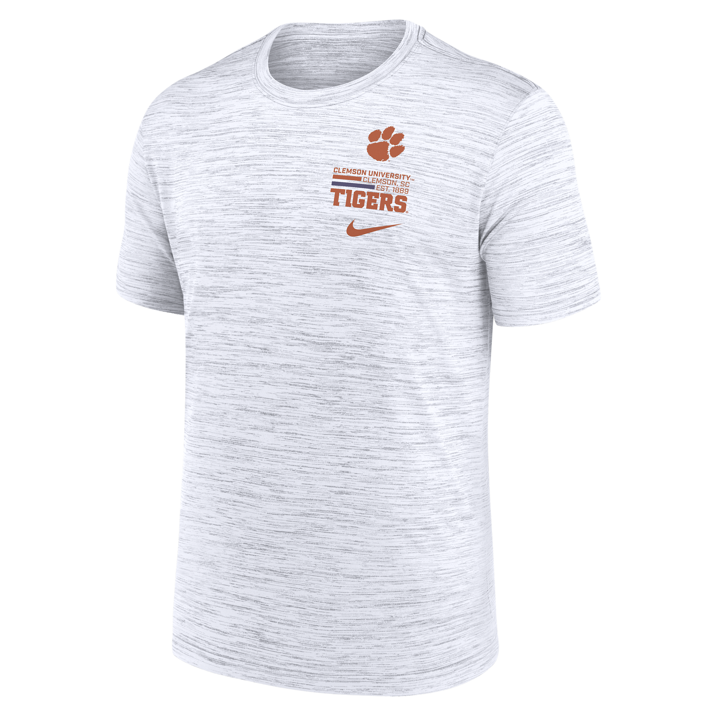 Nike Clemson Campus Chest Stack Velocity  Men's Dri-fit College T-shirt In Blue