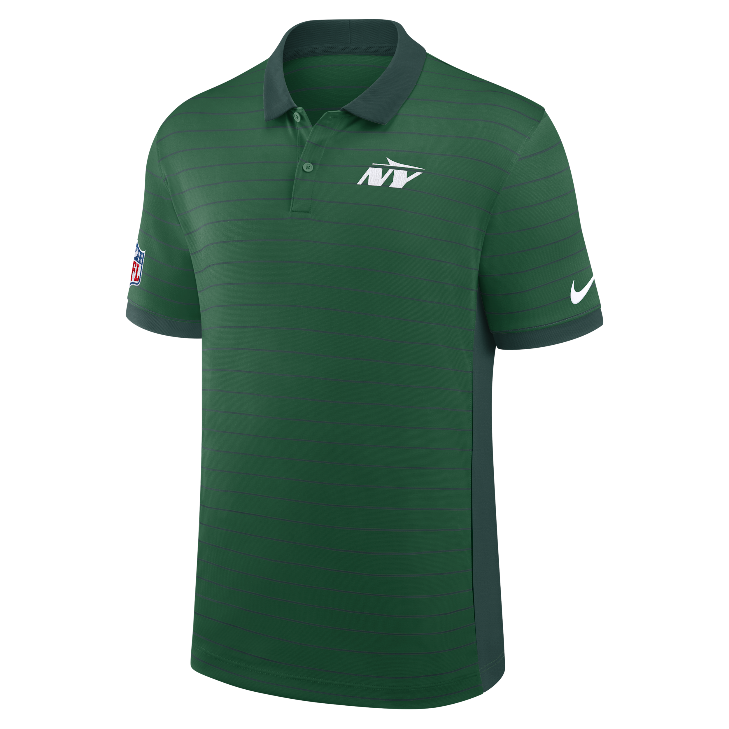 Nike Green New York Jets Sideline Victory Stripe Performance Polo