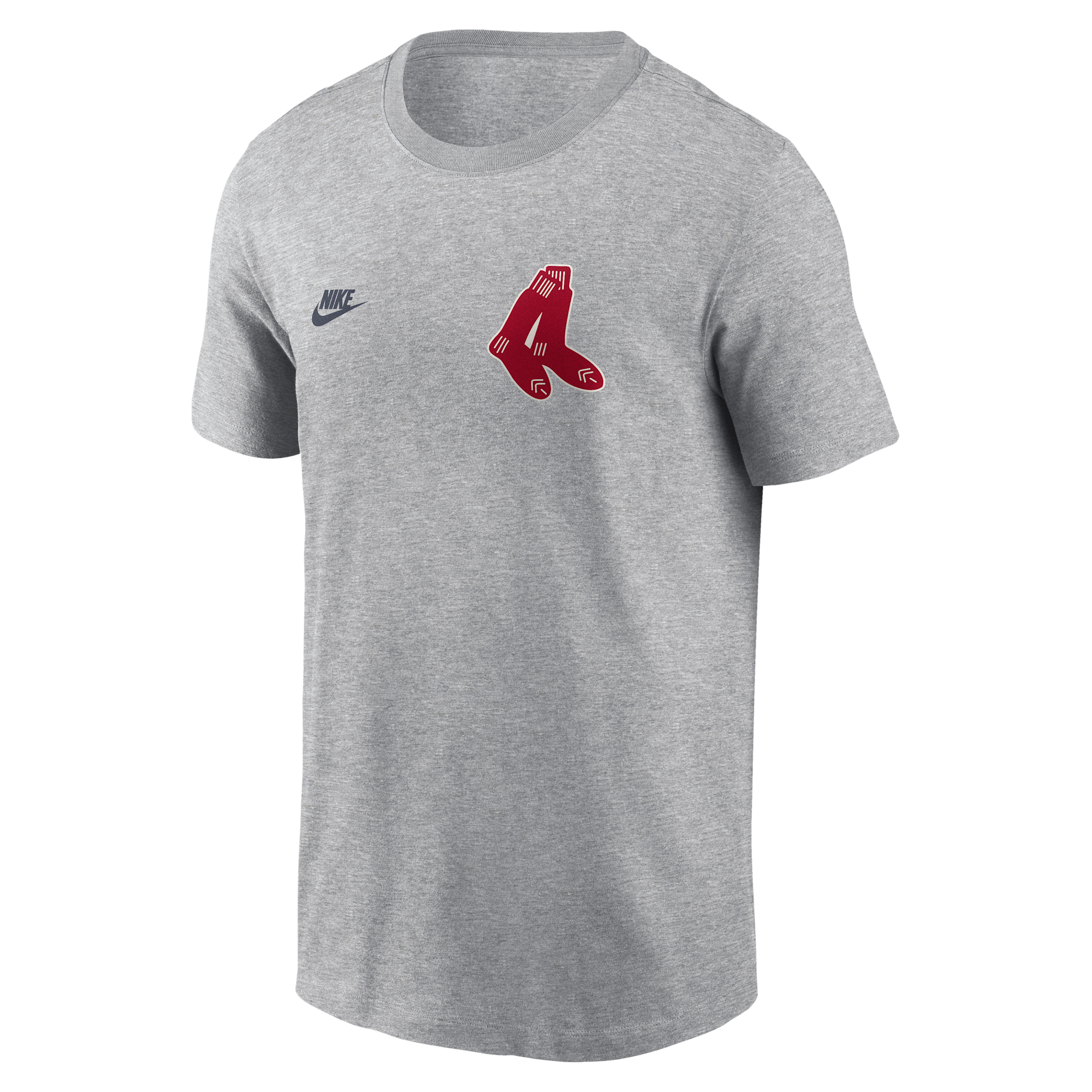 Boston Red Sox Cooperstown 2-Hit Large Logo Nike Men's MLB T-Shirt in Grey | N19906GBRS-VFA