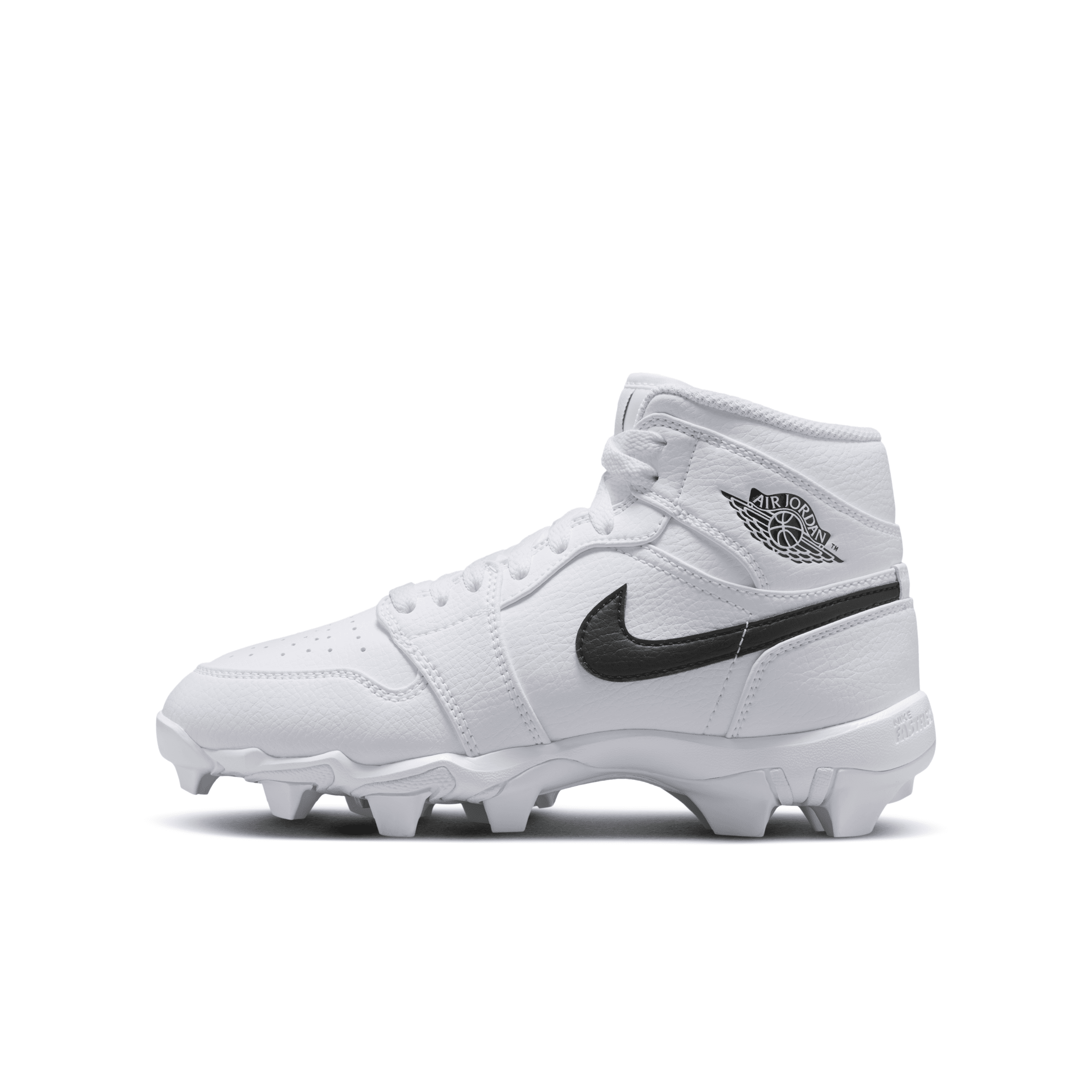 Jordan 1 Kids' Mid Multisport Cleats, Size 2.5, White/White
