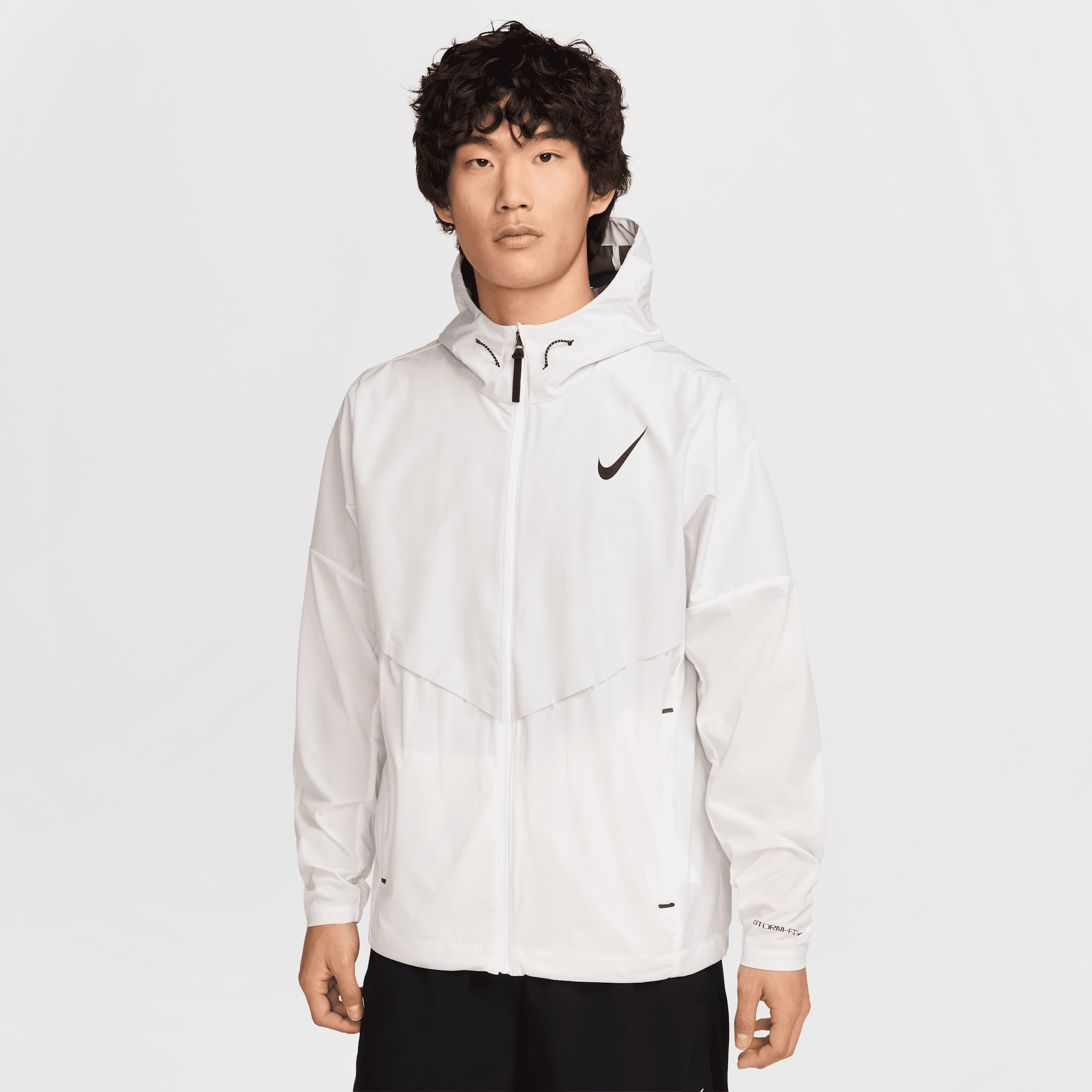 Nike Men's Aeroswift Storm-fit Aerogami Running Jacket In White