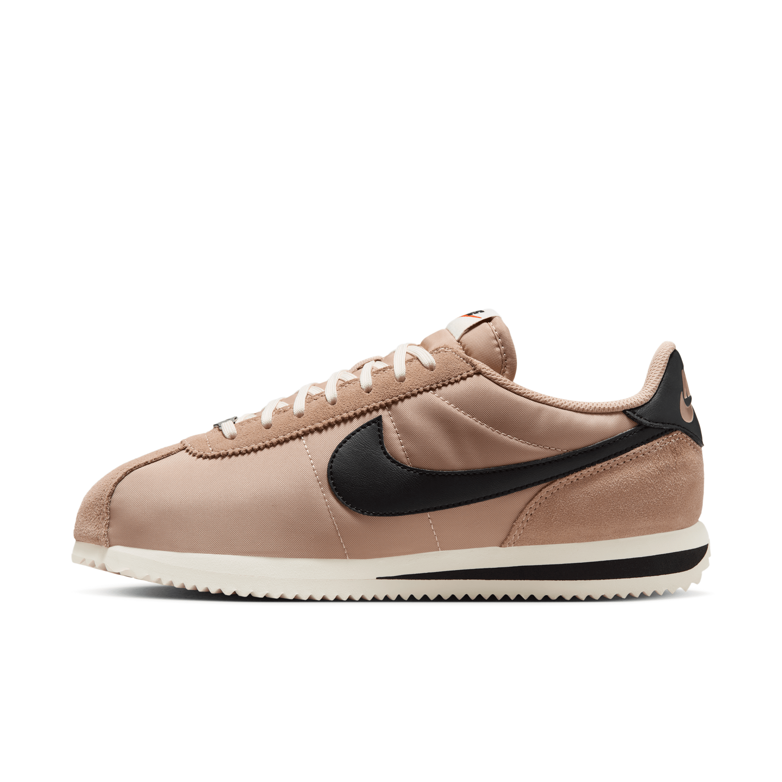 Nike Cortez Leather And Suede-trimmed Shell Sneakers In Neutral