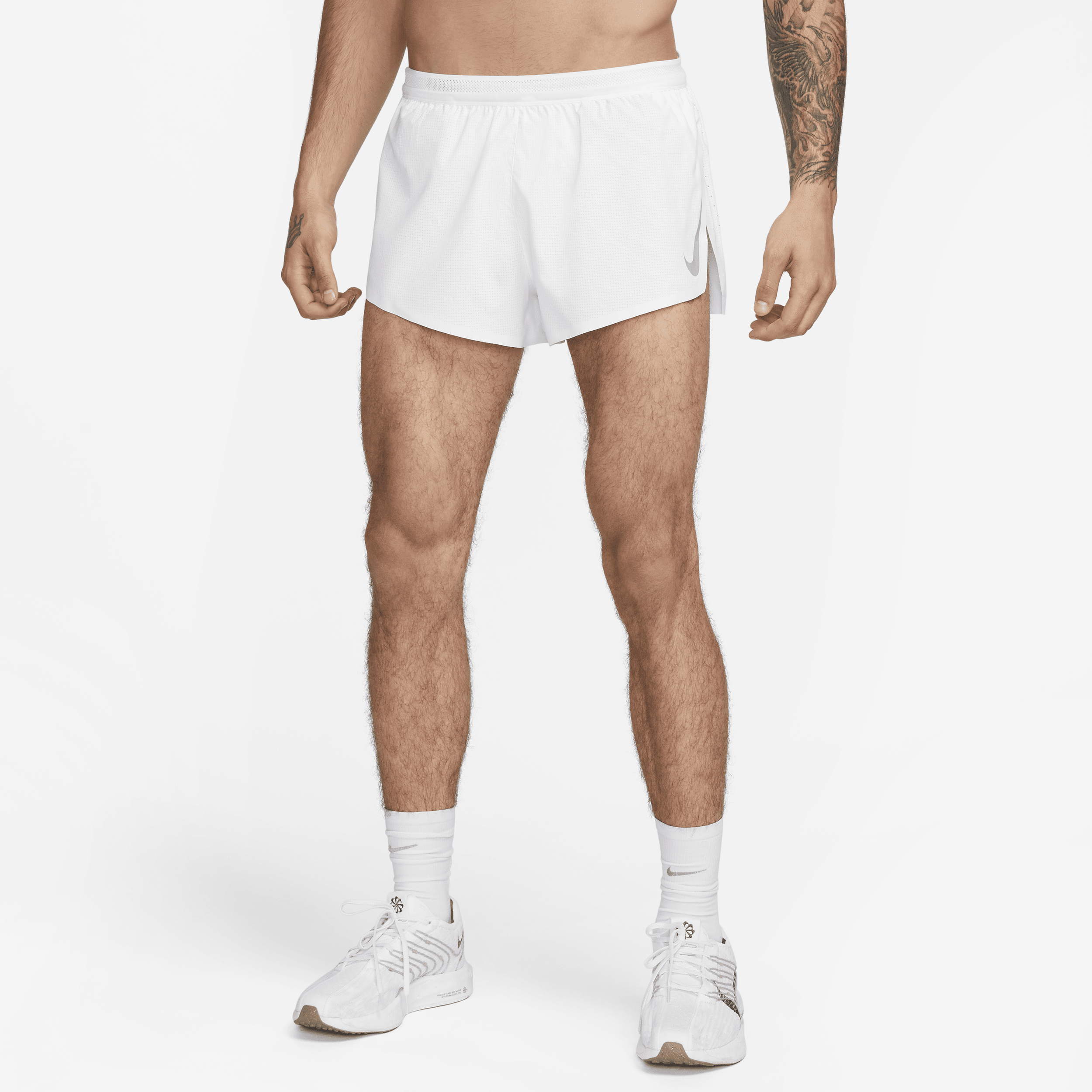 Nike Men's Aeroswift 2" Brief-lined Racing Shorts In White