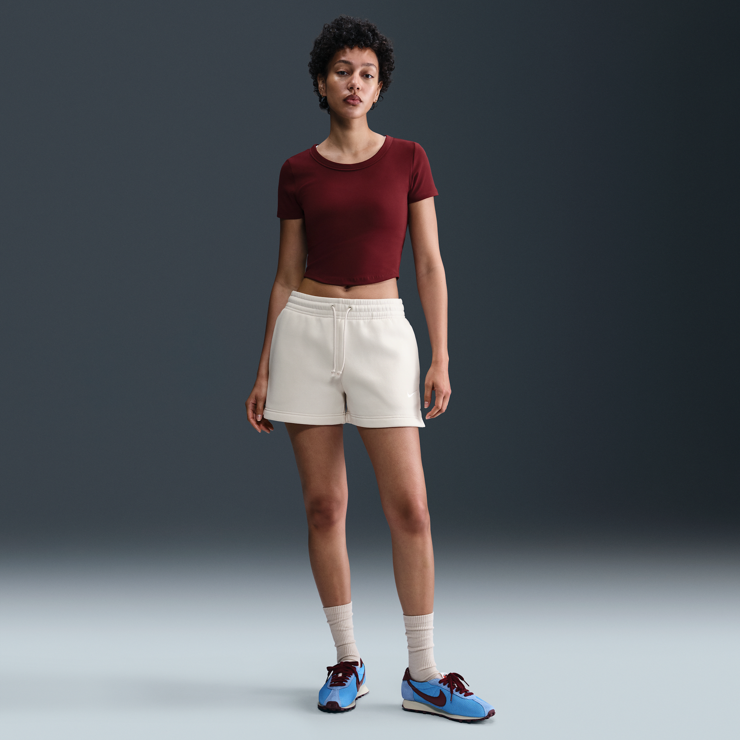 Nike Sportswear Phoenix Fleece Mid-rise 4-inch Shorts In White