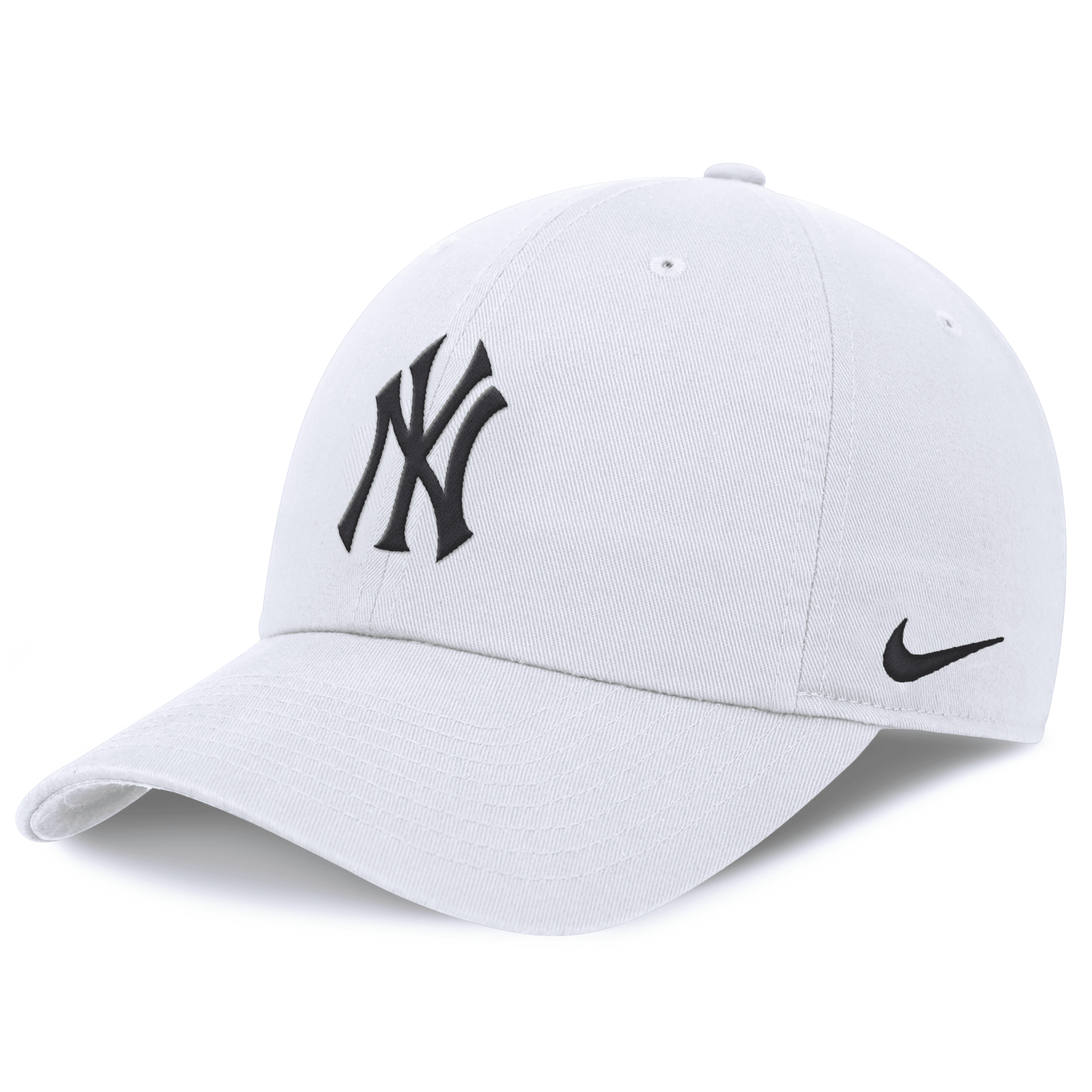 Shop Nike New York Yankees Evergreen Club  Men's Mlb Adjustable Hat In White