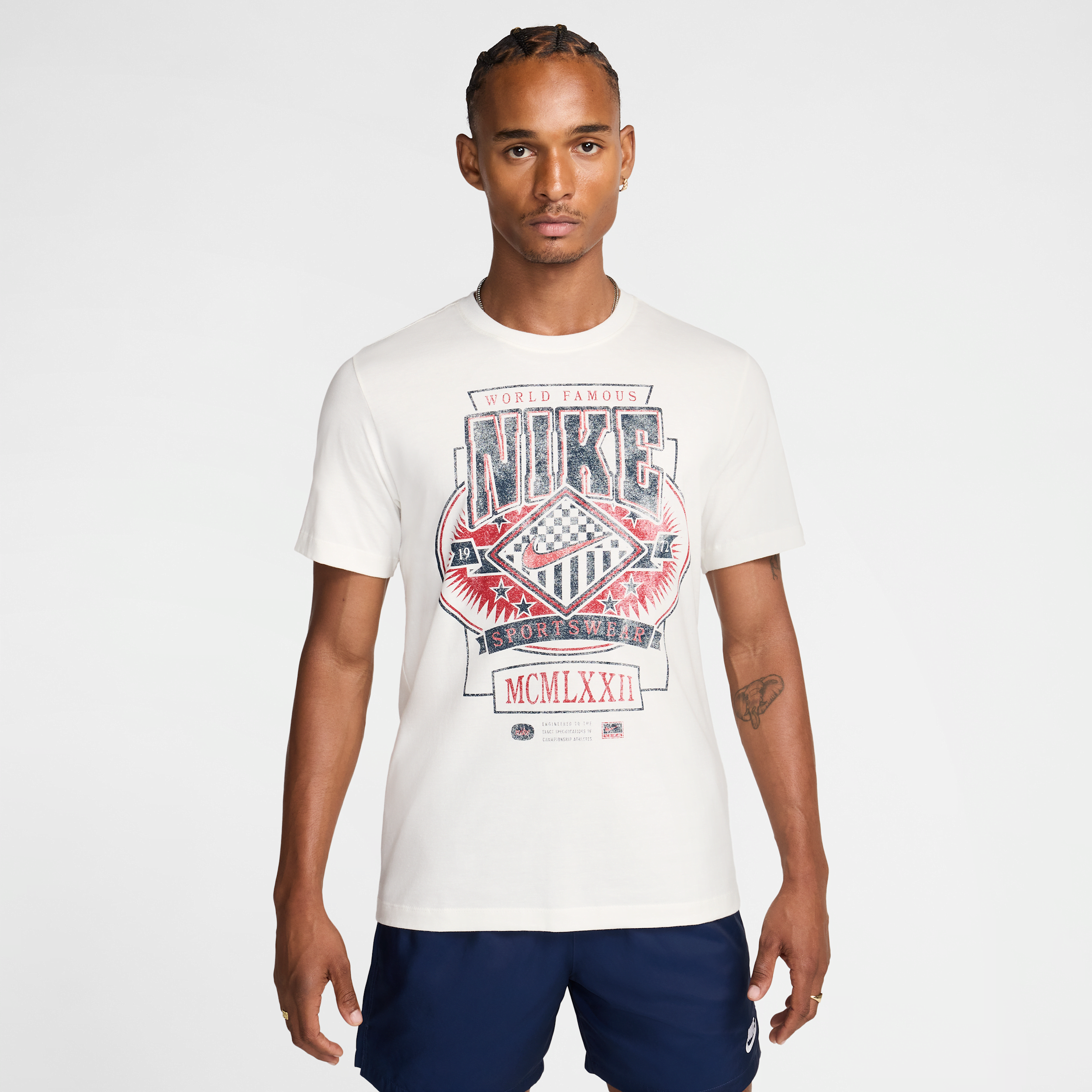 Nike Men's  Sportswear Crew-neck T-shirt In White