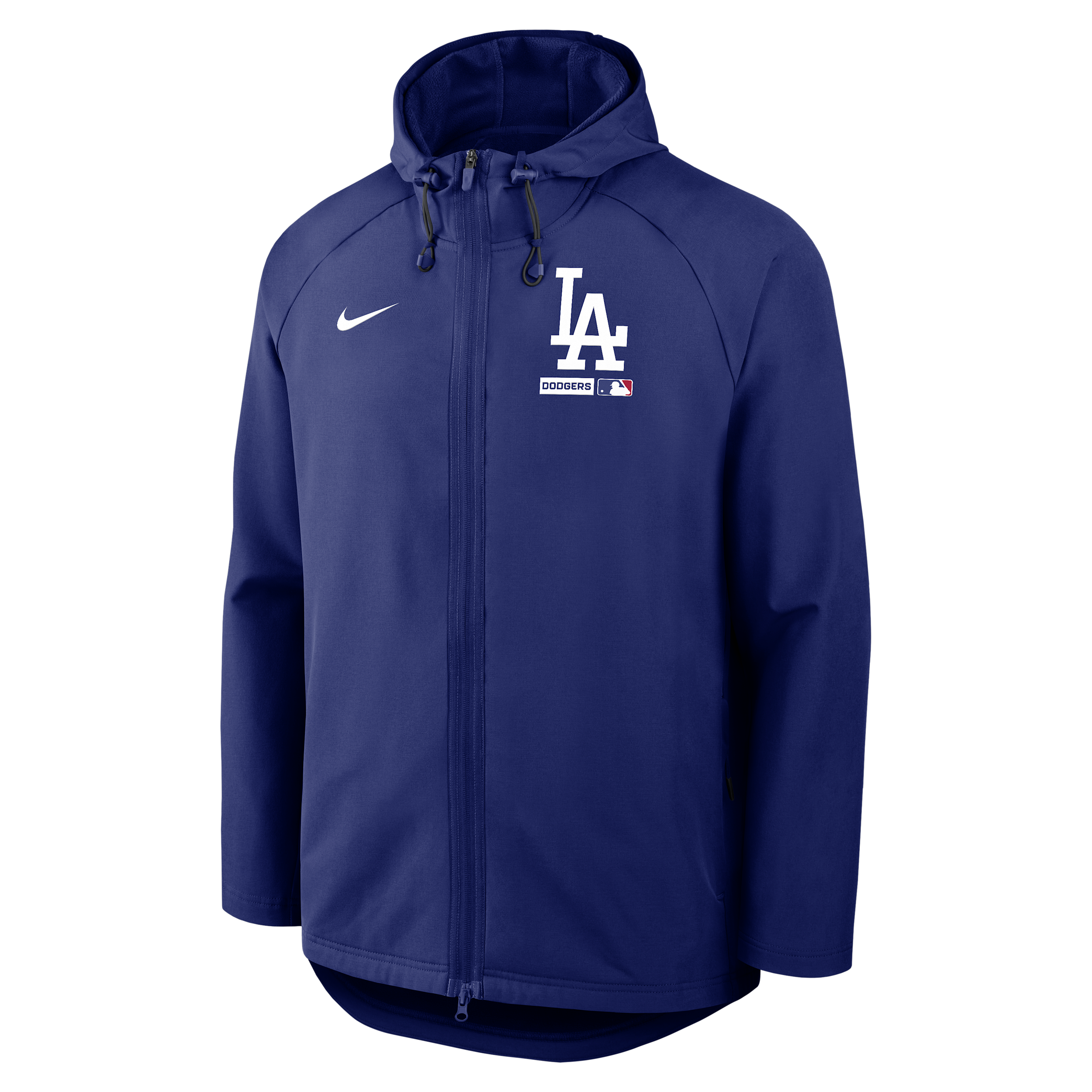Los Angeles Dodgers Authentic Collection Nike Men's Therma-FIT MLB Full-Zip Hooded Jacket in Blue | 04HC0C6ZLD-FHP