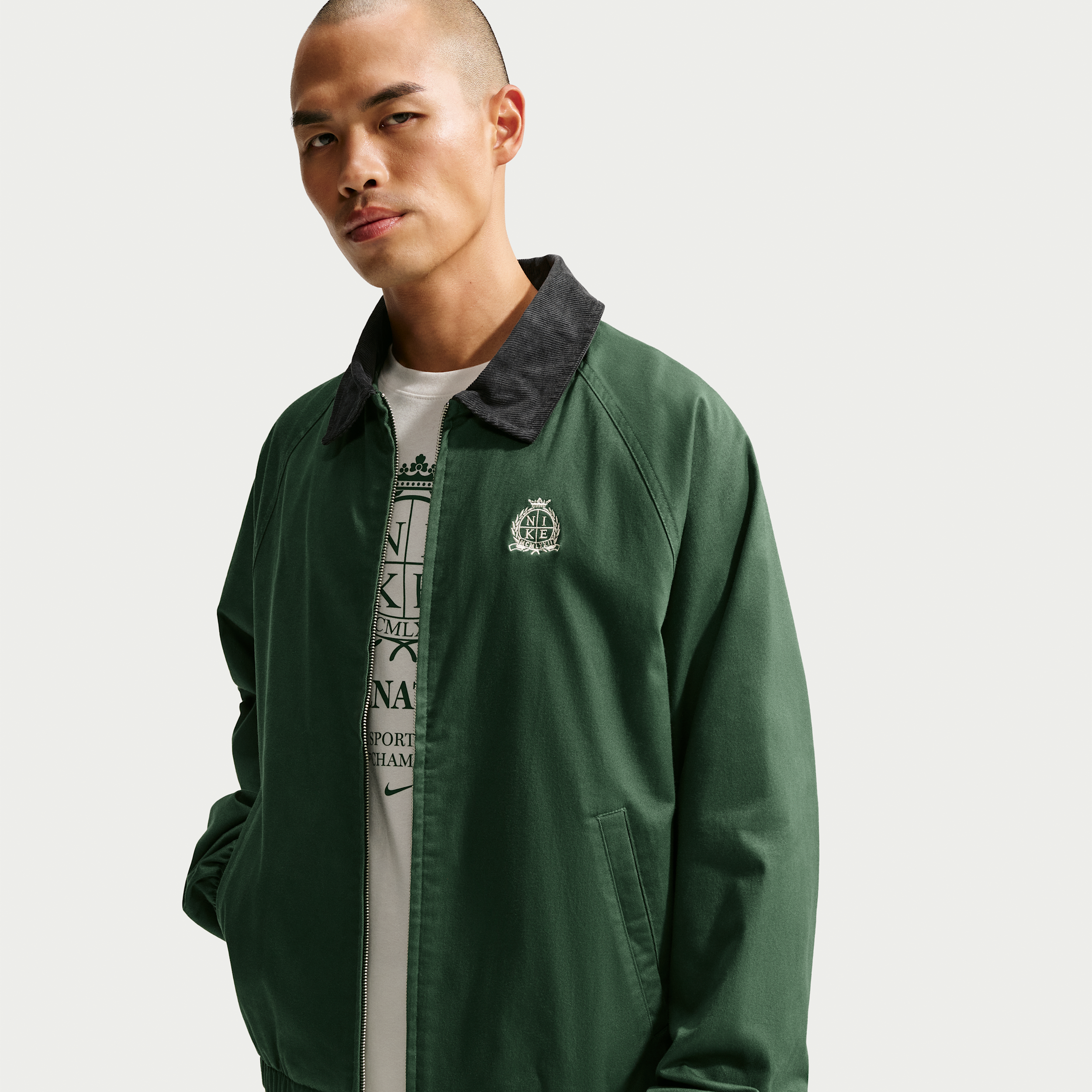 Nike Men's Club Campus Jacket in Green | IO4162-323