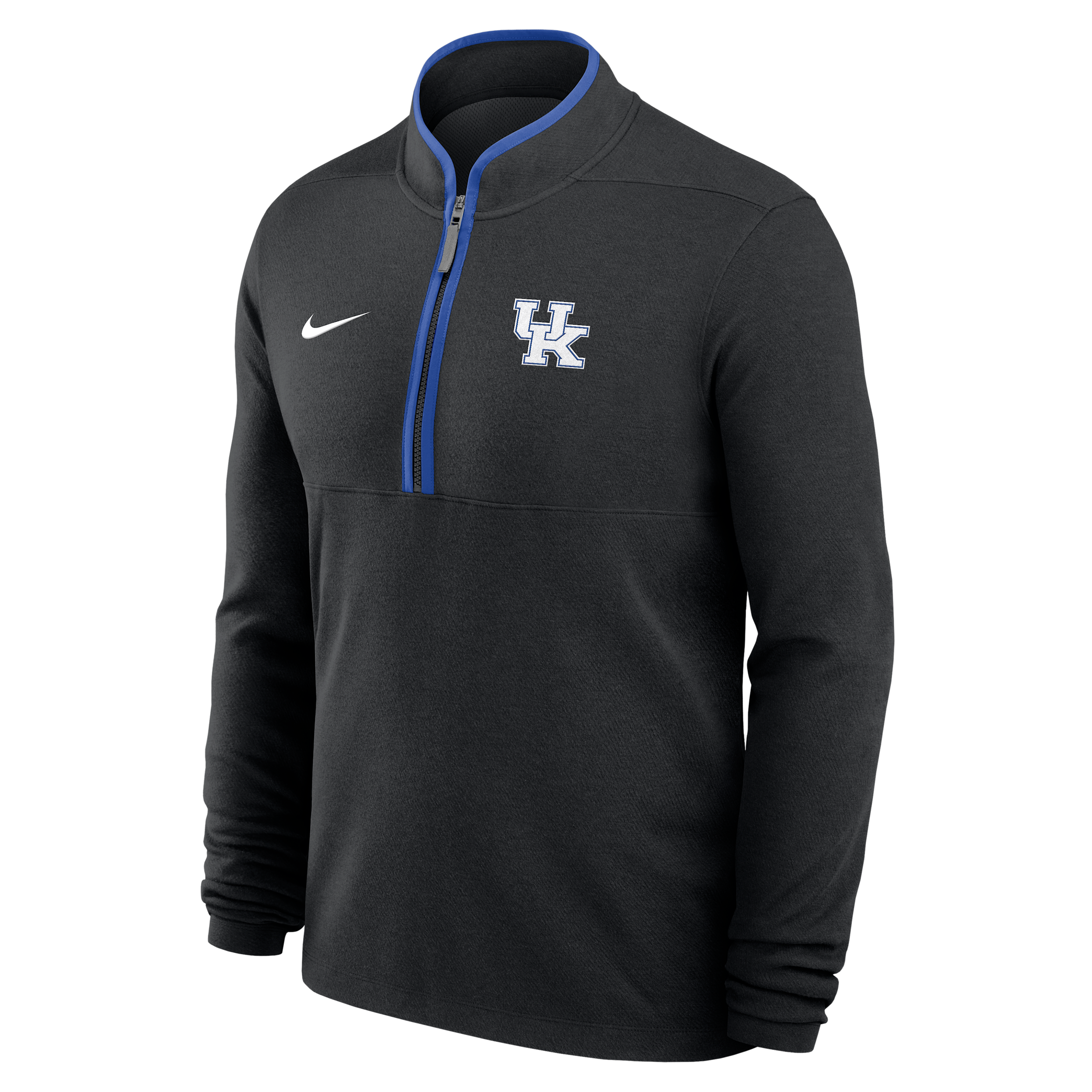 Kentucky Victory Nike Men's Dri-FIT College 1/2-Zip Long-Sleeve Top in Black | 044308HZNKY-APS